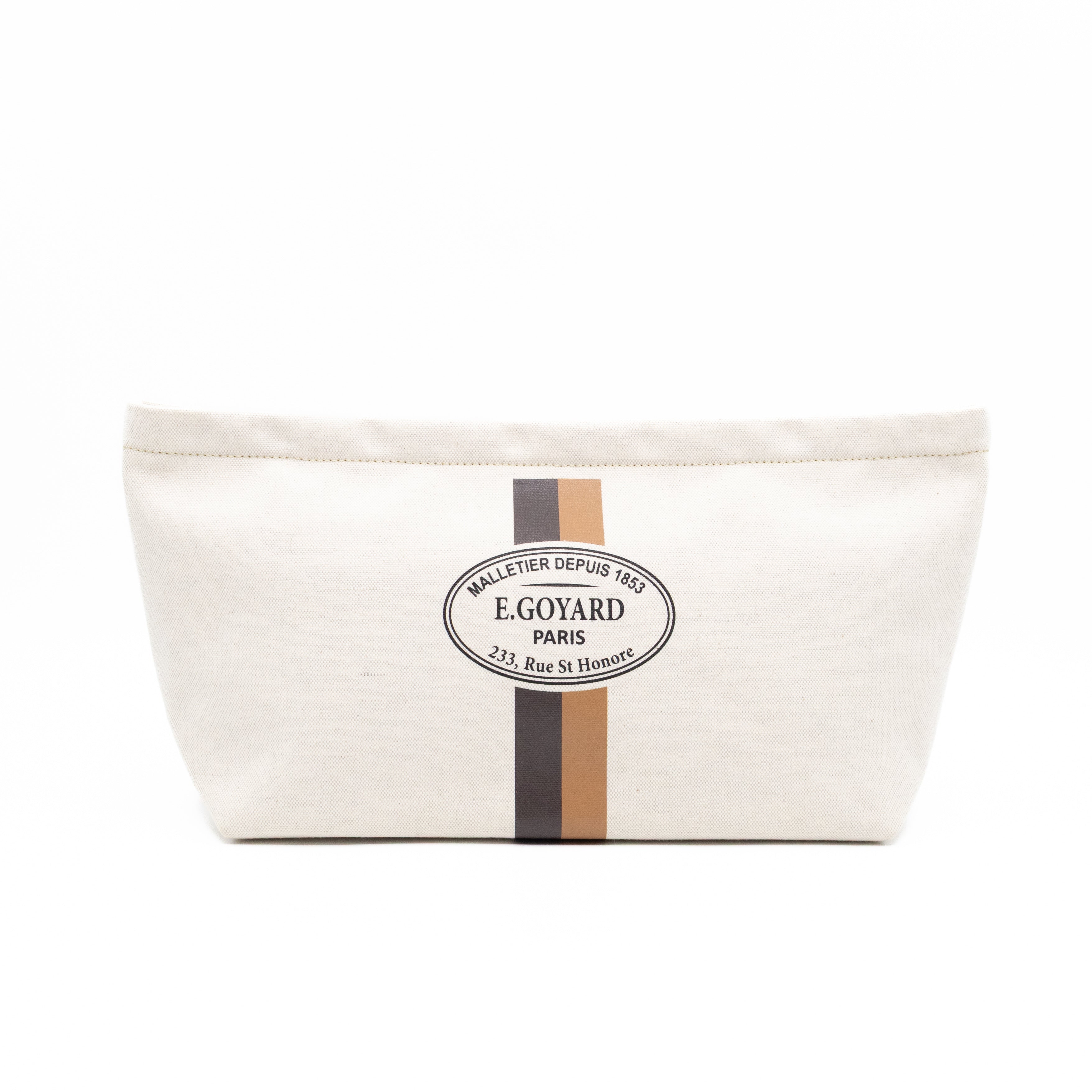 Necessaire Organizer Pouch Beige Canvas