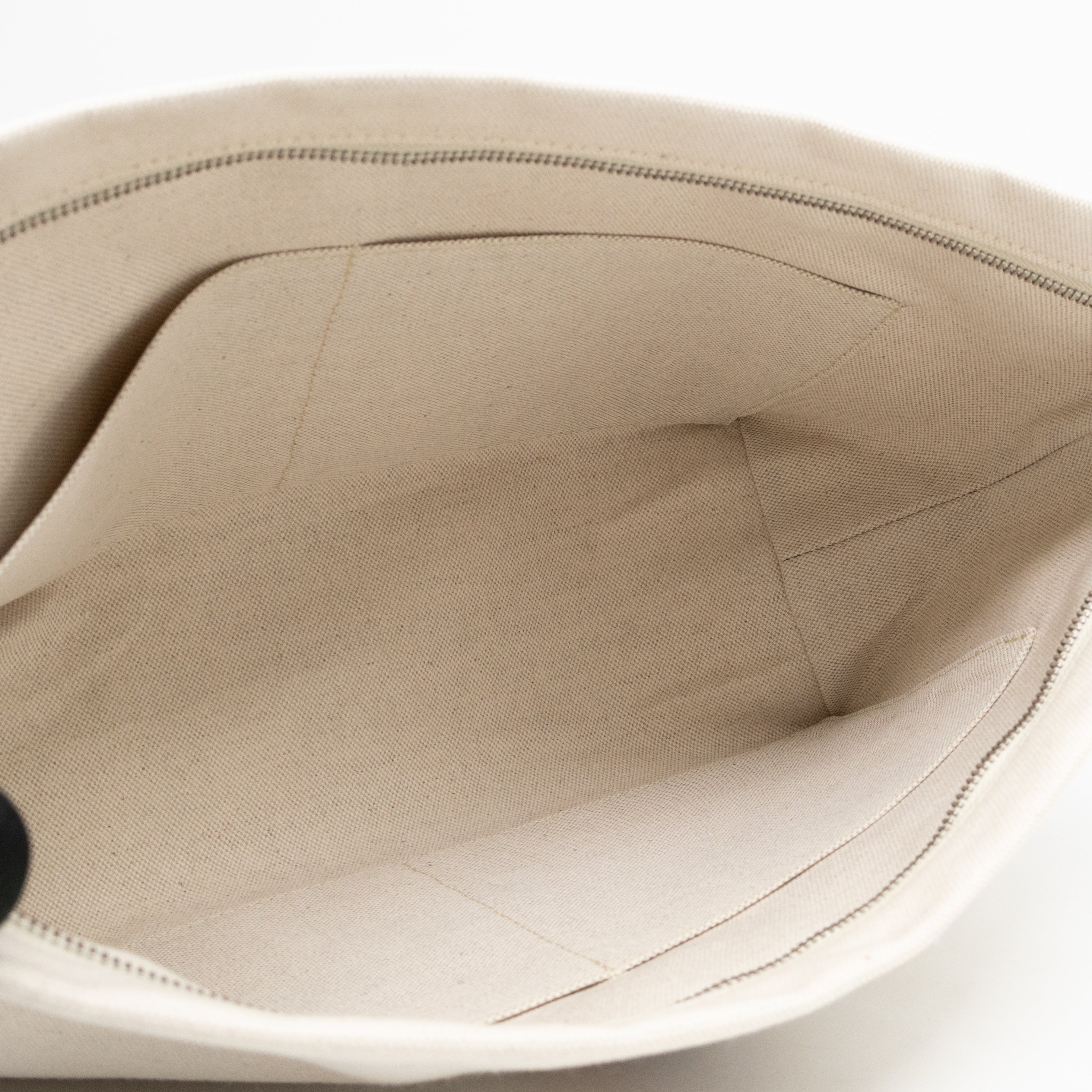 Necessaire Organizer Pouch Beige Canvas