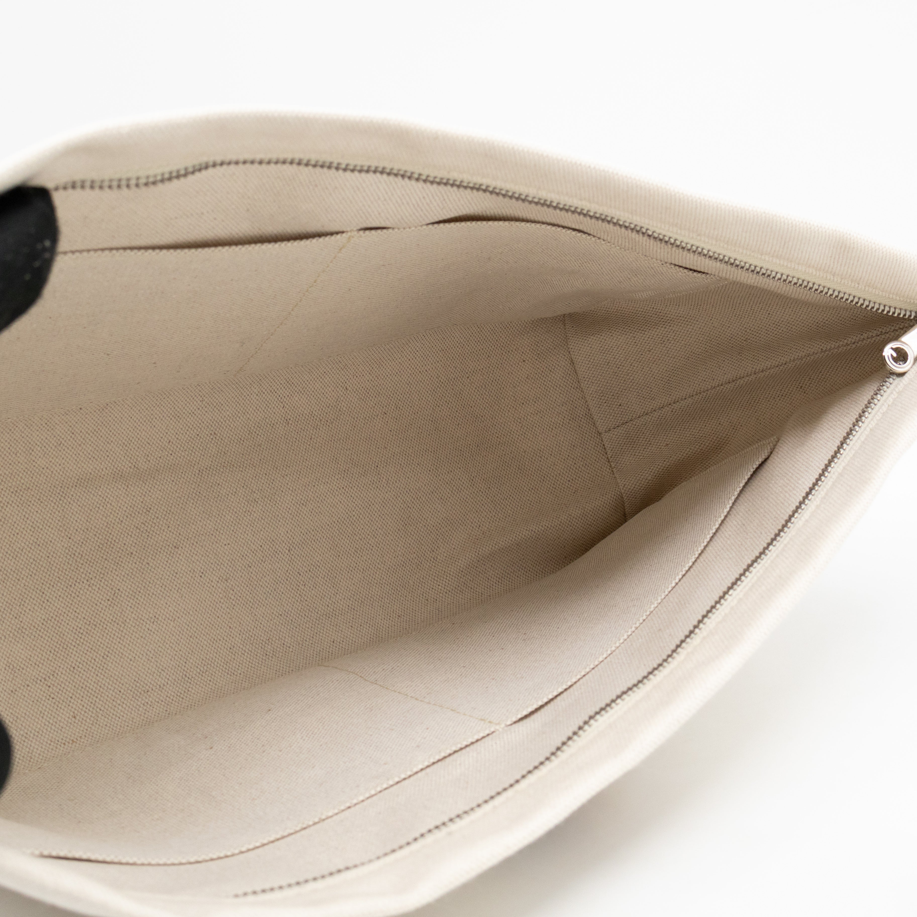 Necessaire Organizer Pouch Beige Canvas