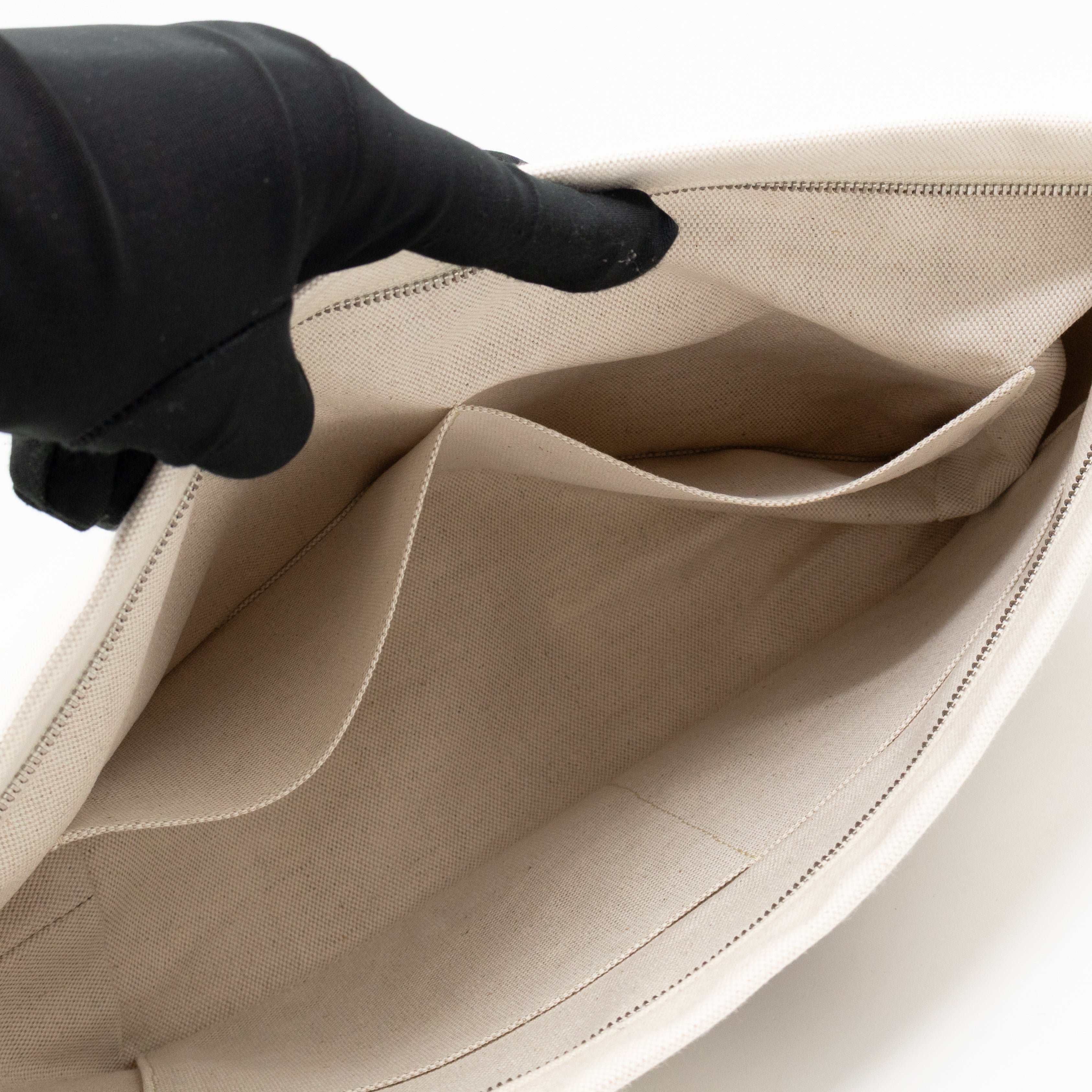 Necessaire Organizer Pouch Beige Canvas