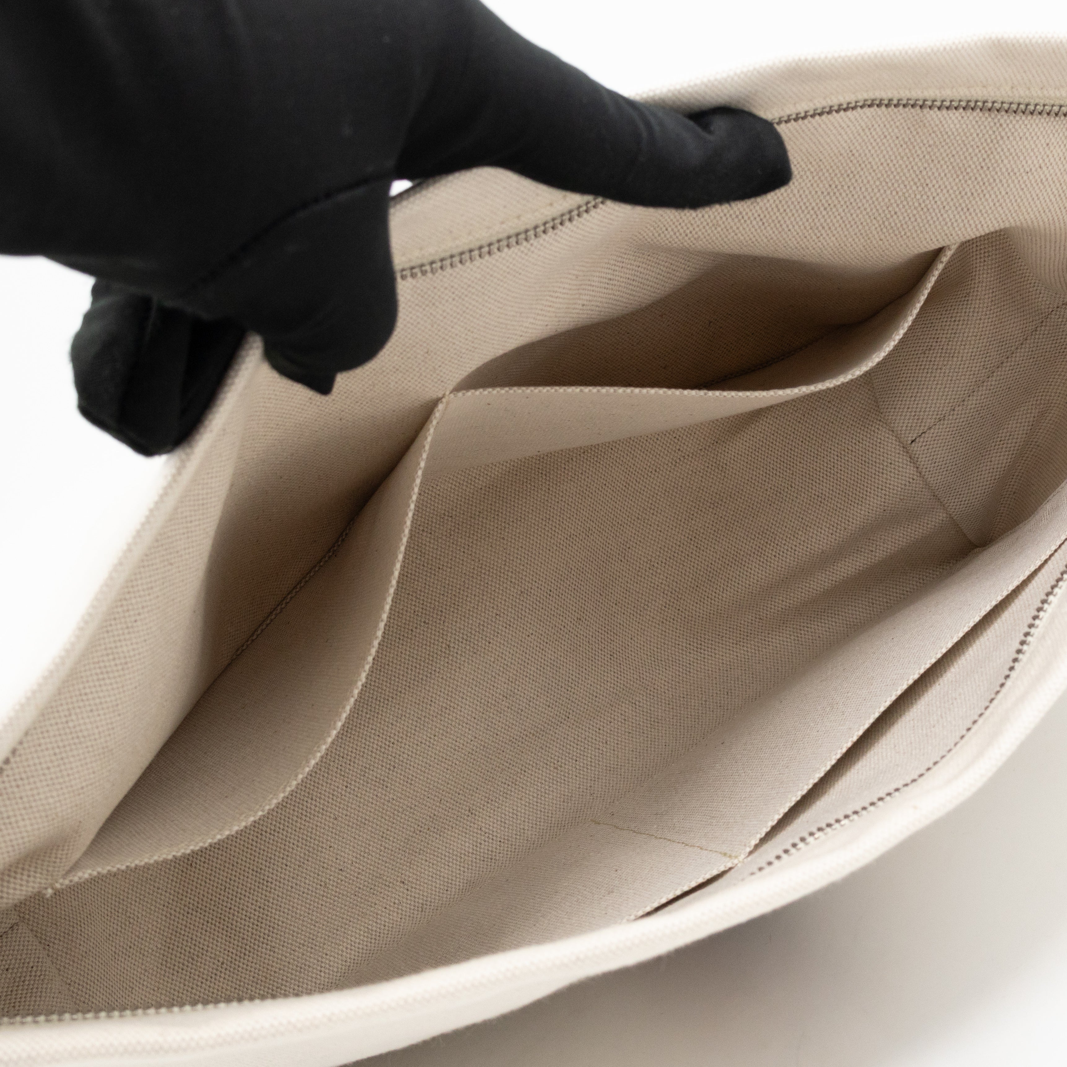 Necessaire Organizer Pouch Beige Canvas