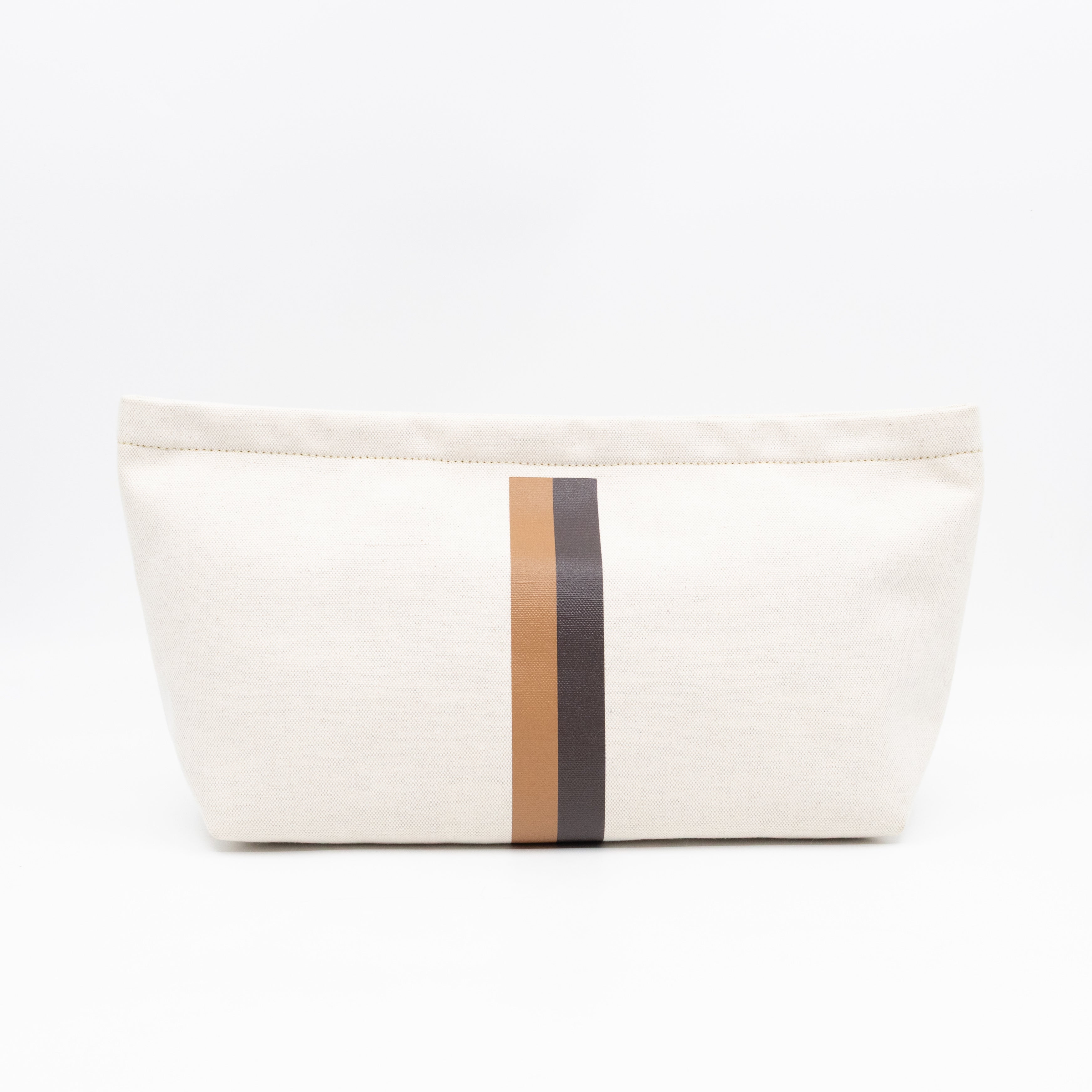 Necessaire Organizer Pouch Beige Canvas