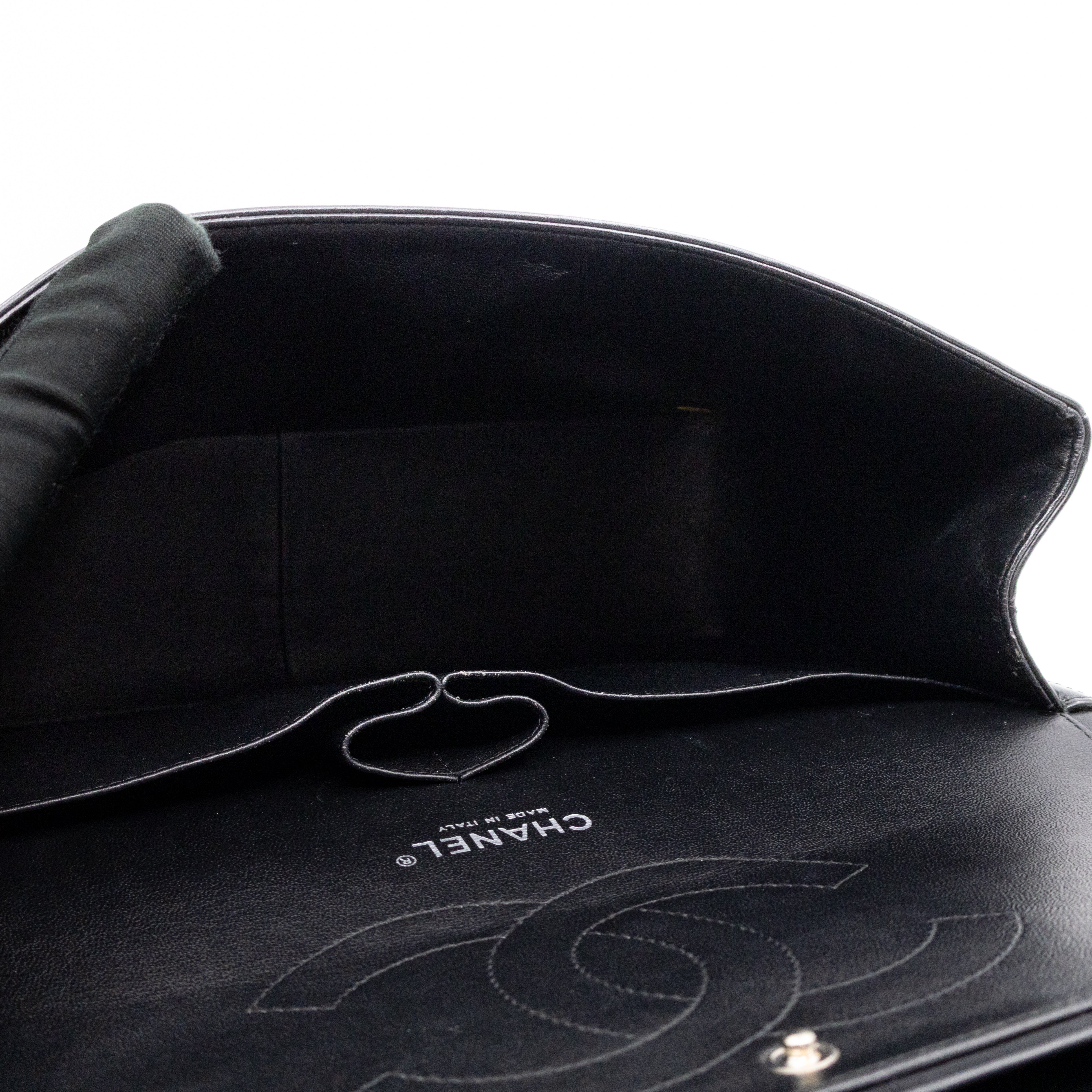 Classic Double Flap Jumbo Black Patent Leather