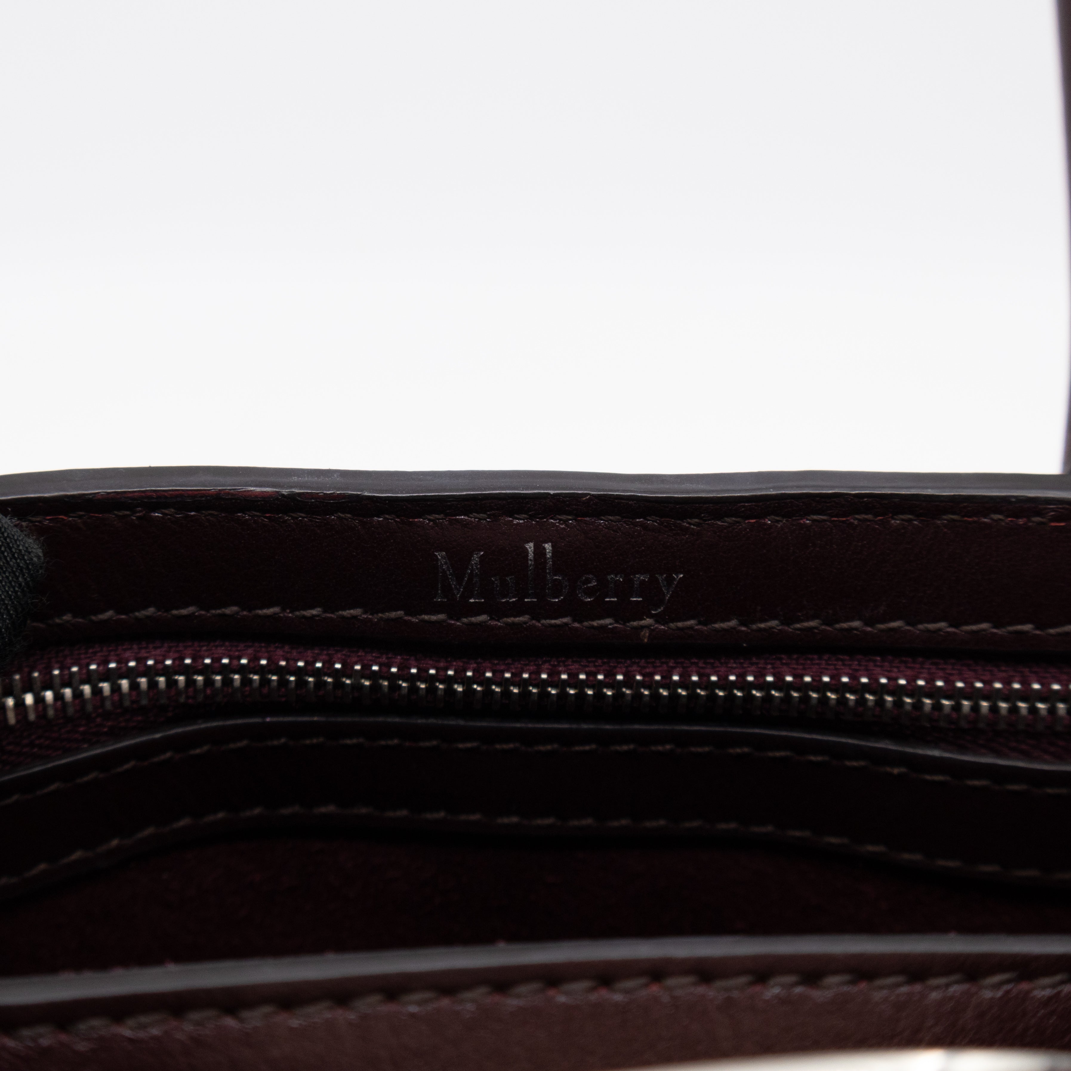 Small New Bayswater Studded Burgundy Leather