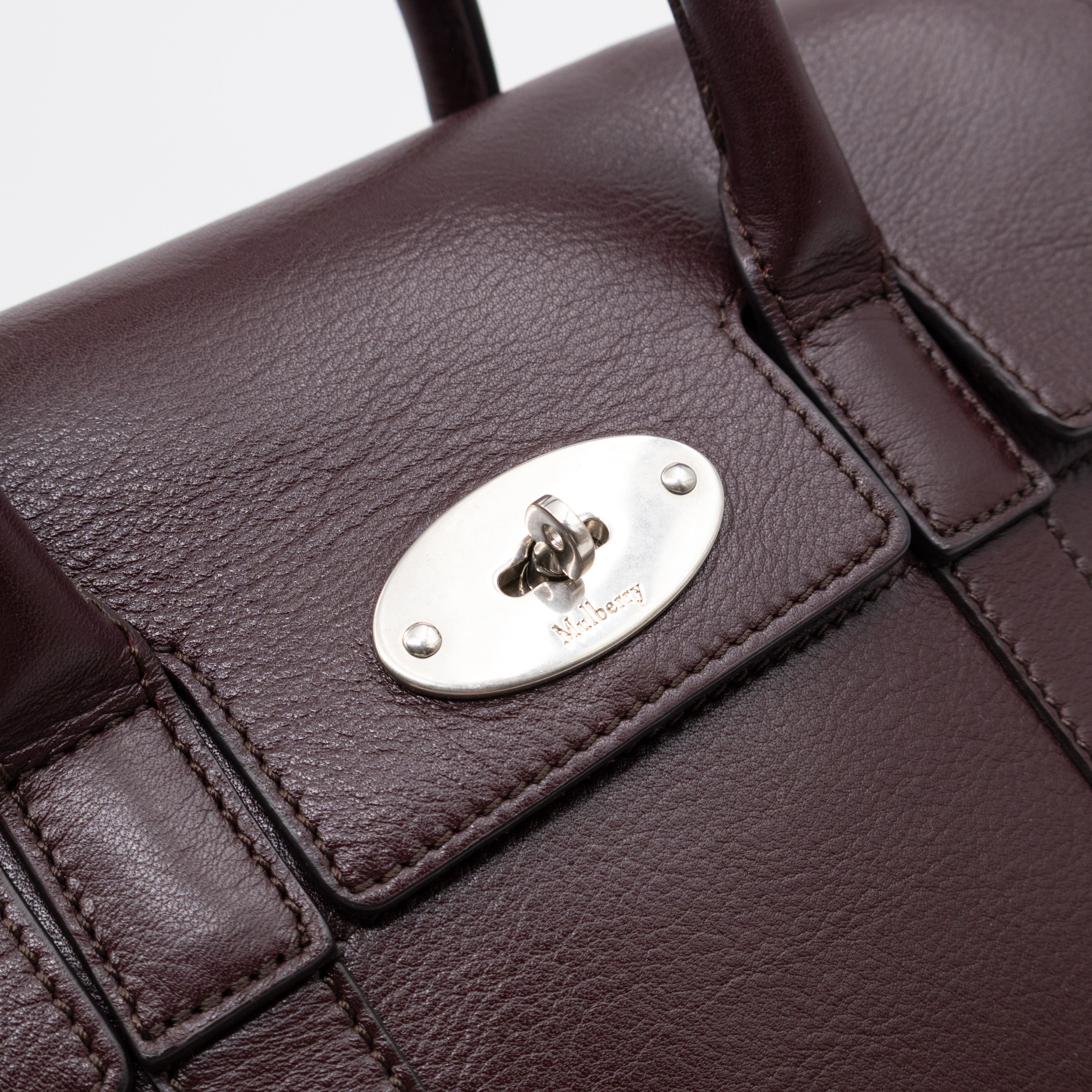 Small New Bayswater Studded Burgundy Leather
