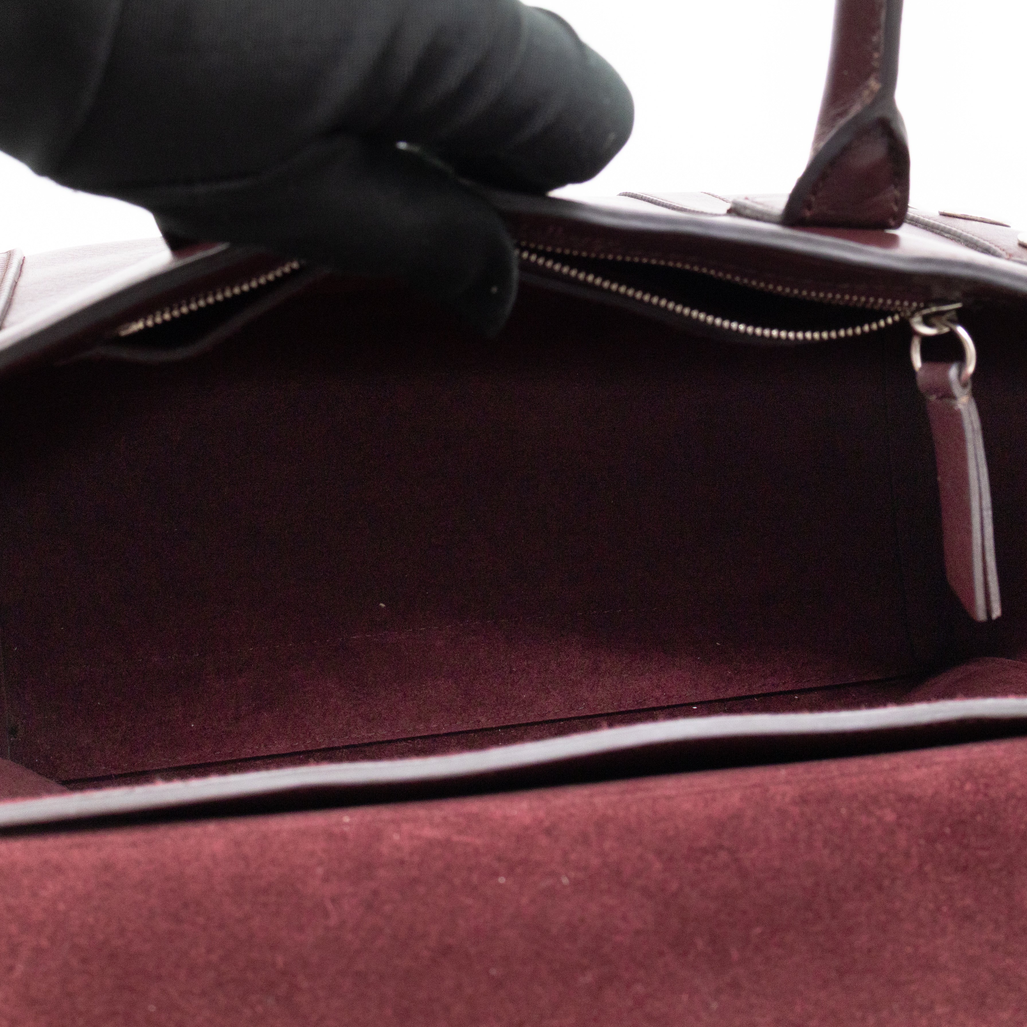 Small New Bayswater Studded Burgundy Leather