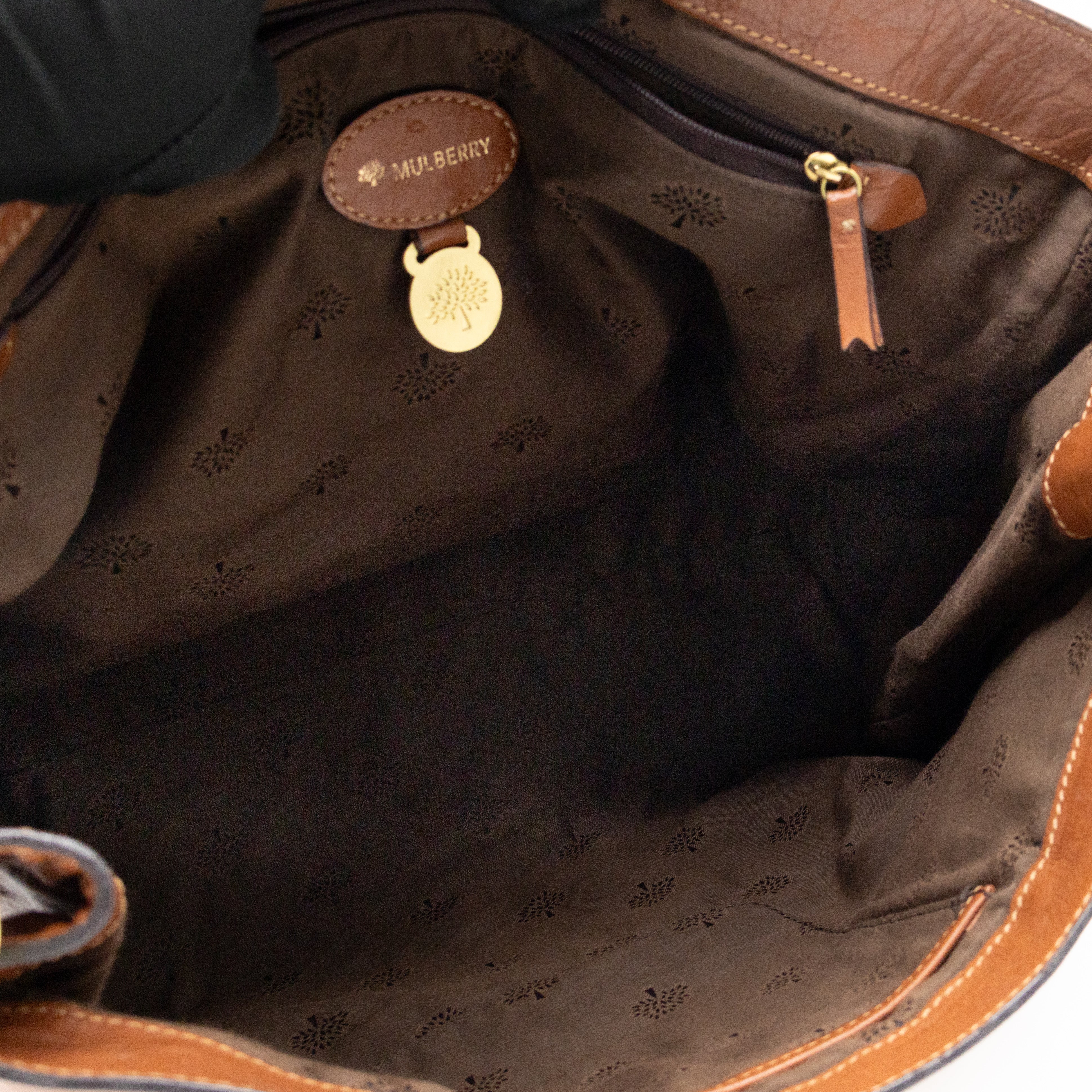 Oversized Alexa Brown Leather