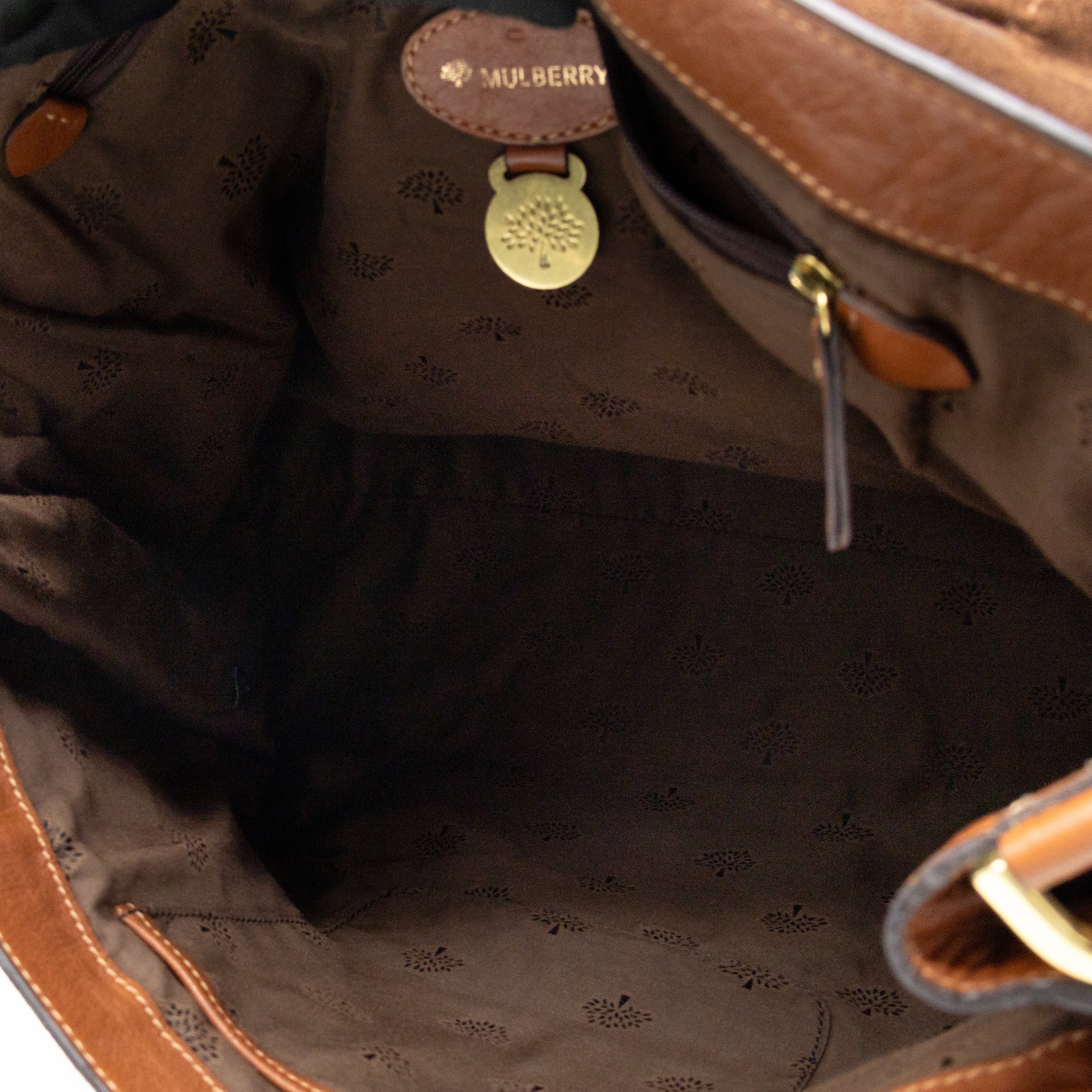 Oversized Alexa Brown Leather