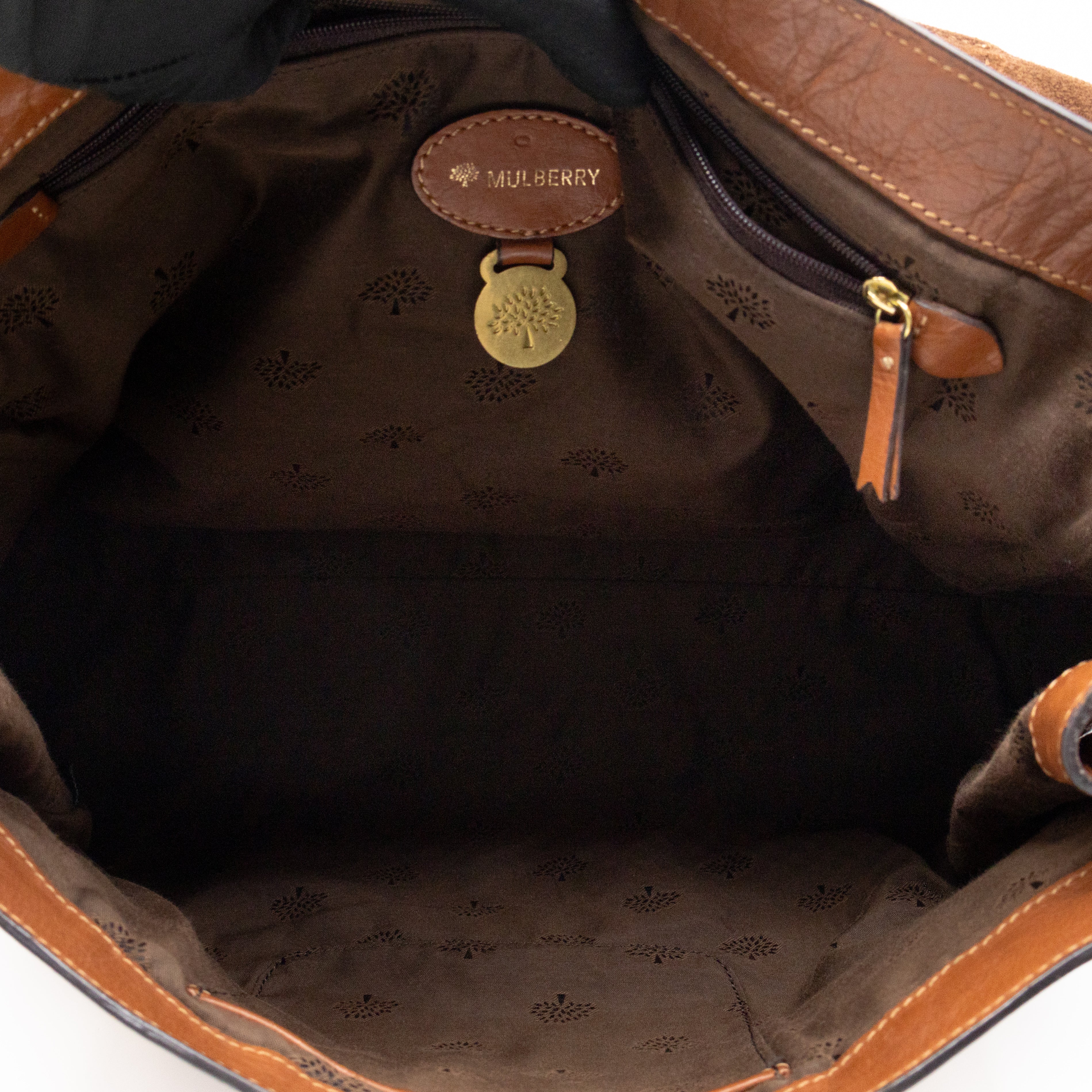 Oversized Alexa Brown Leather