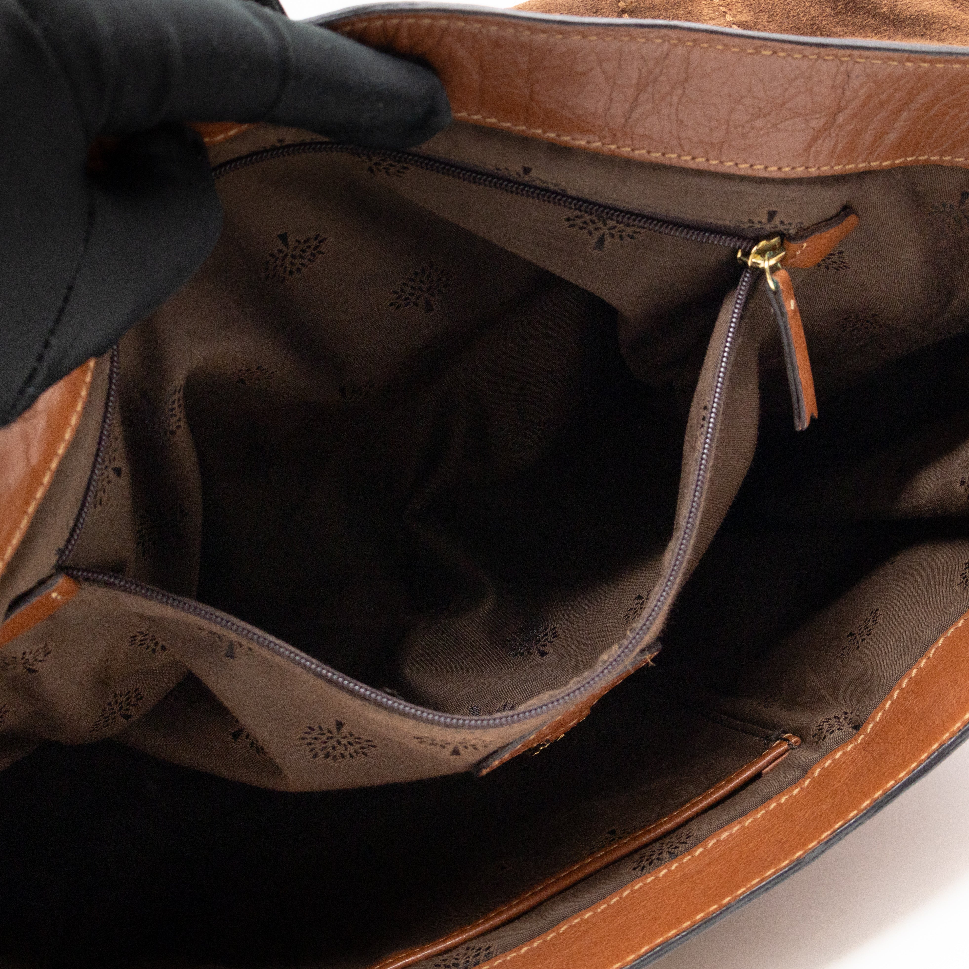 Oversized Alexa Brown Leather