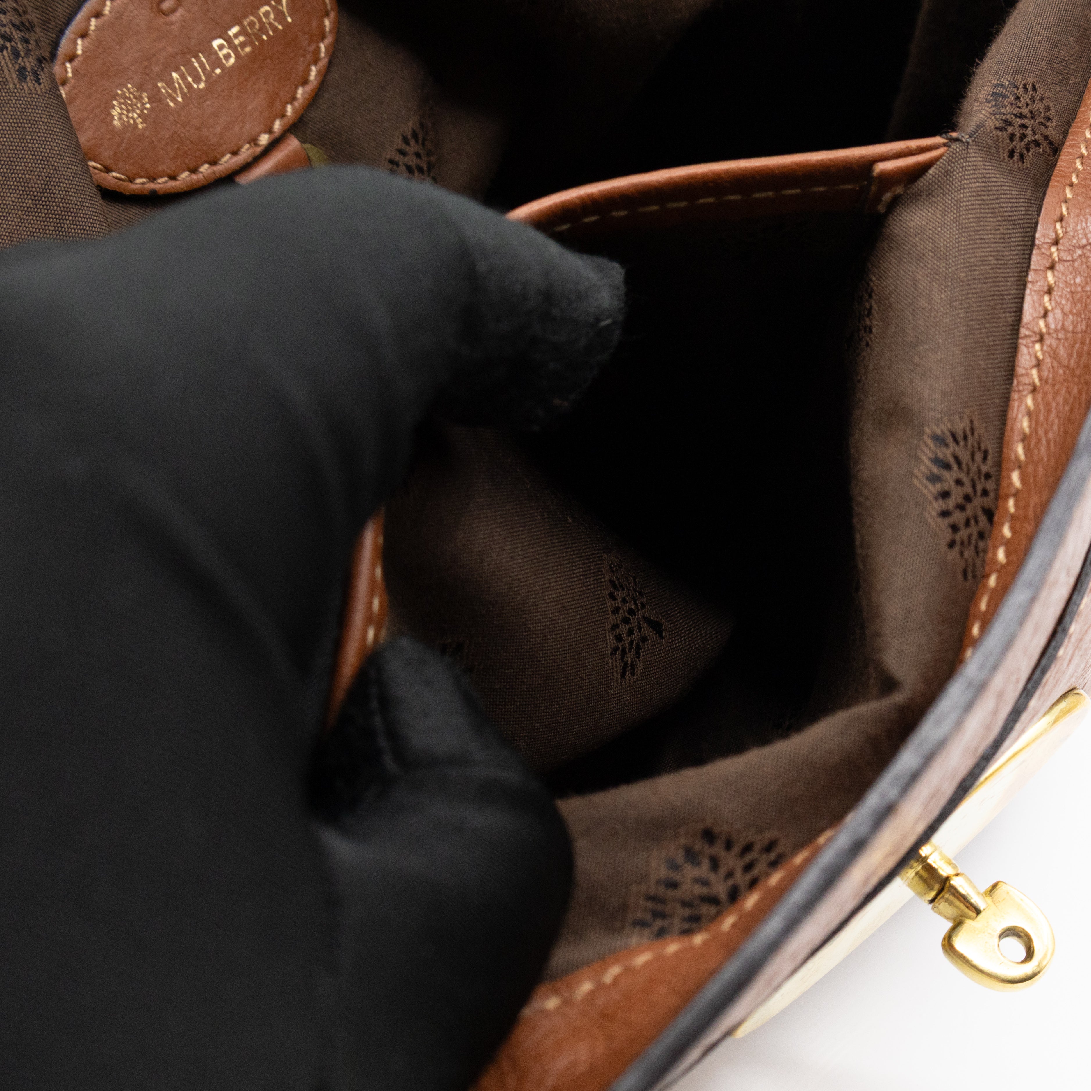 Oversized Alexa Brown Leather