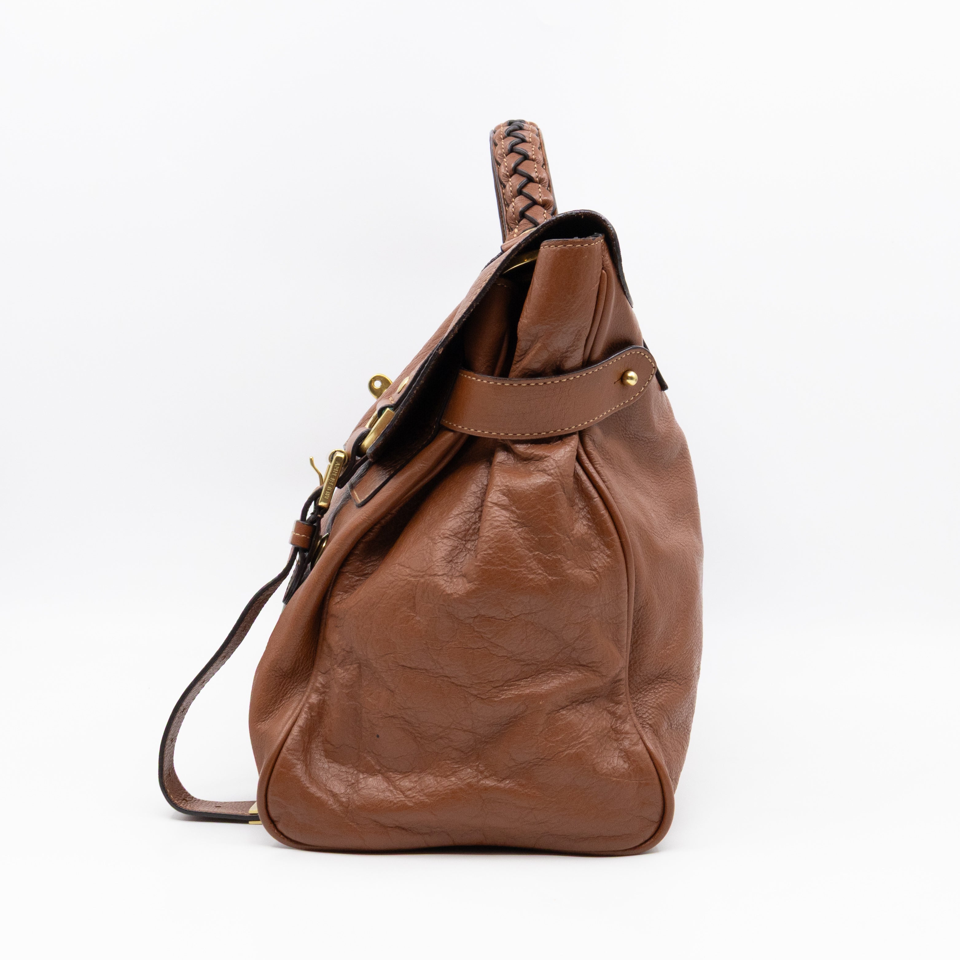 Oversized Alexa Brown Leather
