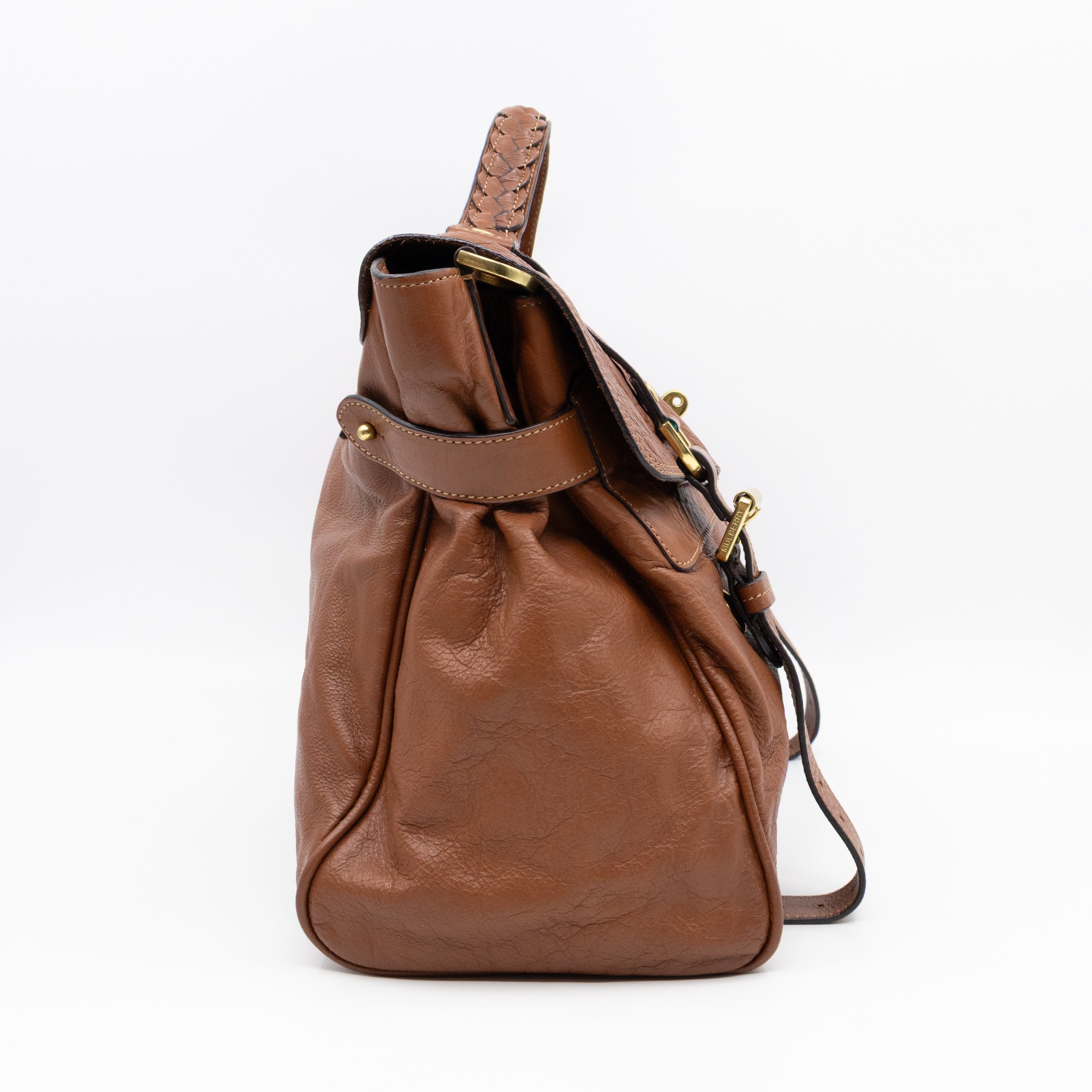 Oversized Alexa Brown Leather