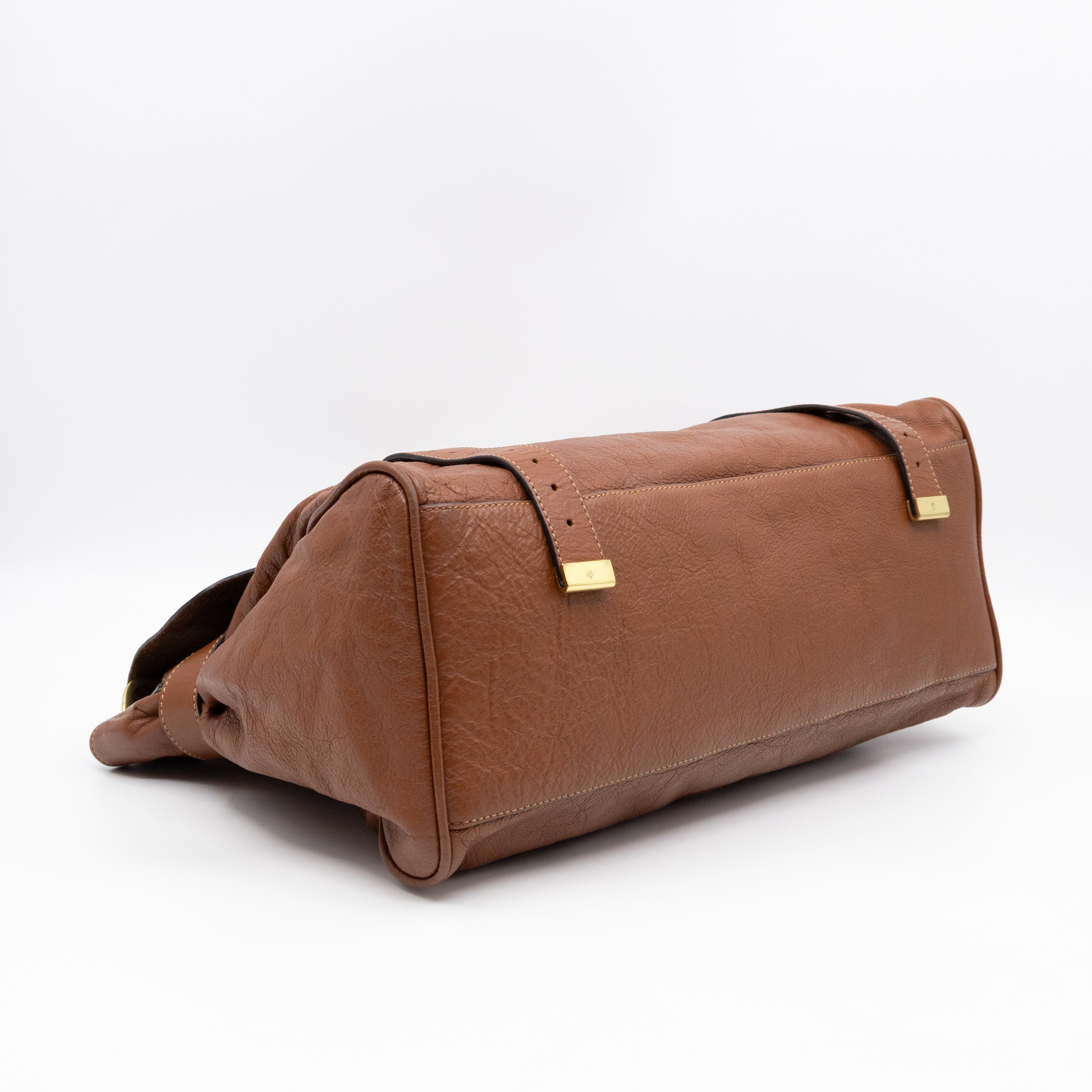 Oversized Alexa Brown Leather