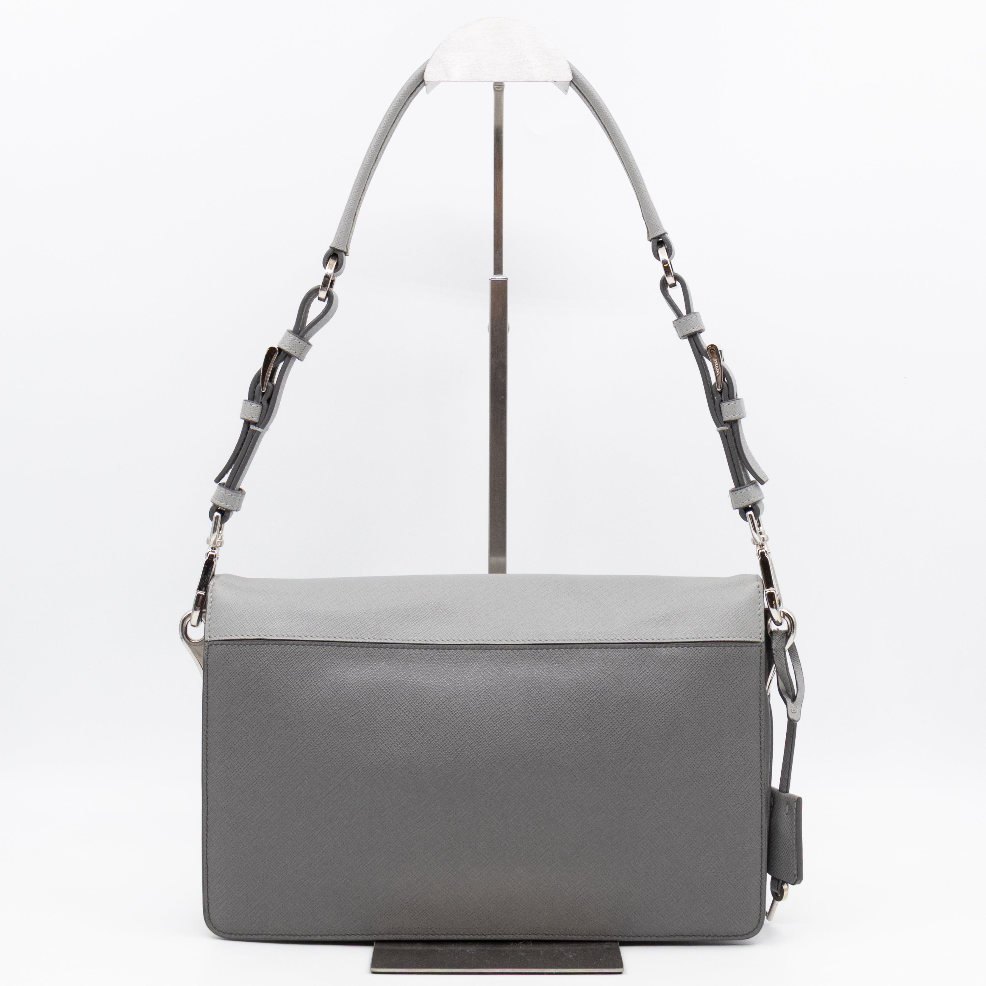 Sound Lock Shoulder Bag Marmo Soft Saffiano Leather