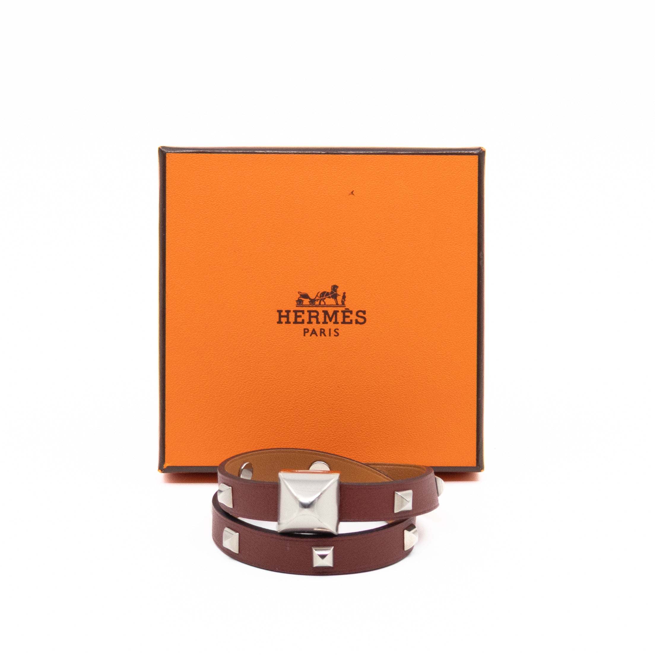 Medor Infini Cloute Double Tour Bracelet Bordeaux Leather