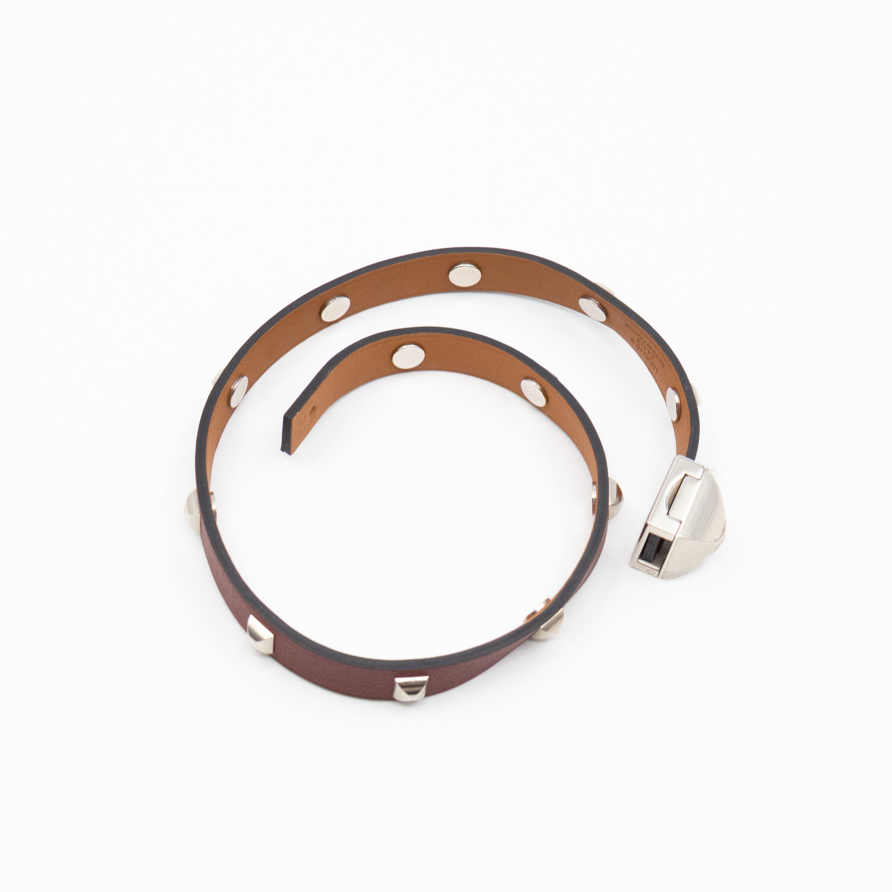 Medor Infini Cloute Double Tour Bracelet Bordeaux Leather
