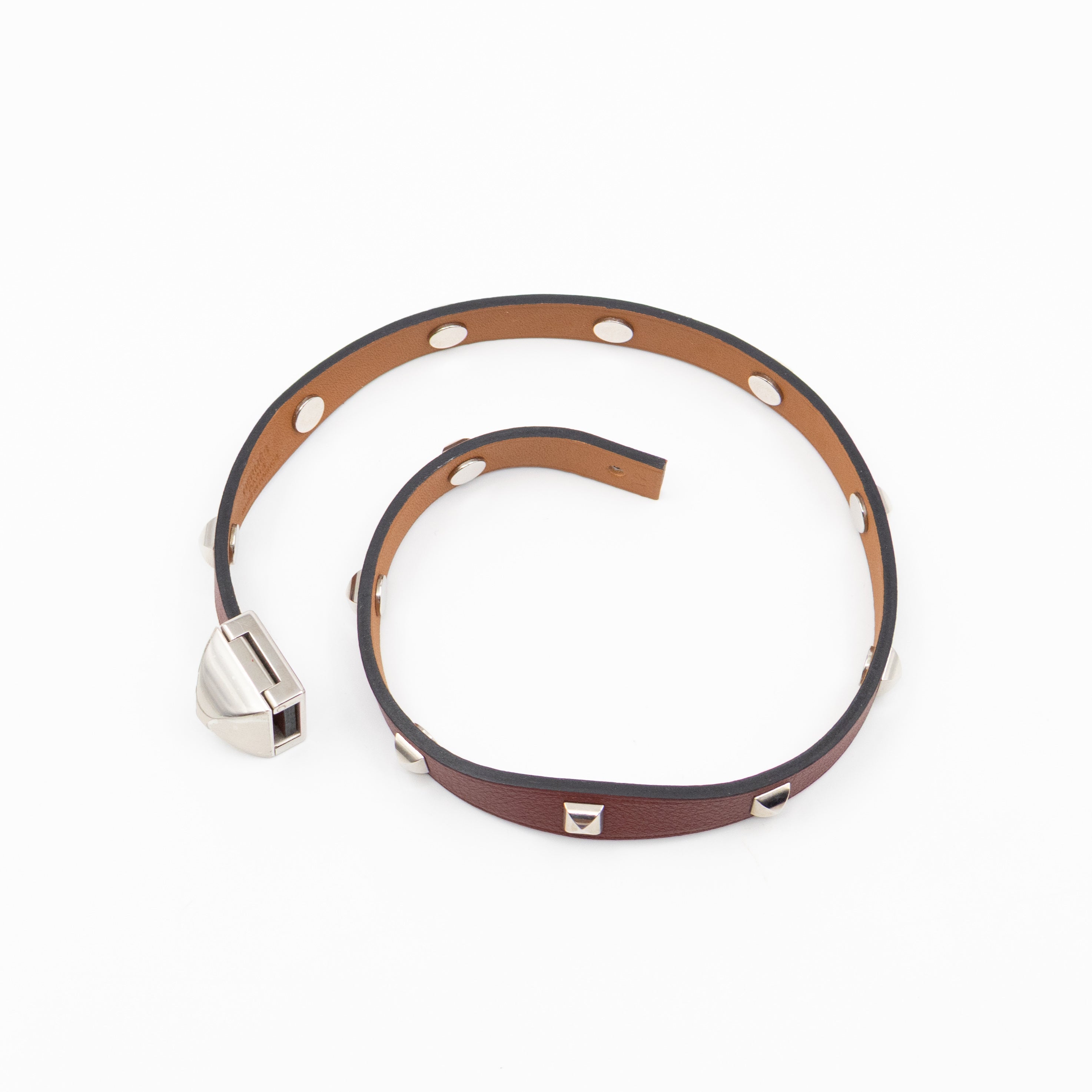 Medor Infini Cloute Double Tour Bracelet Bordeaux Leather