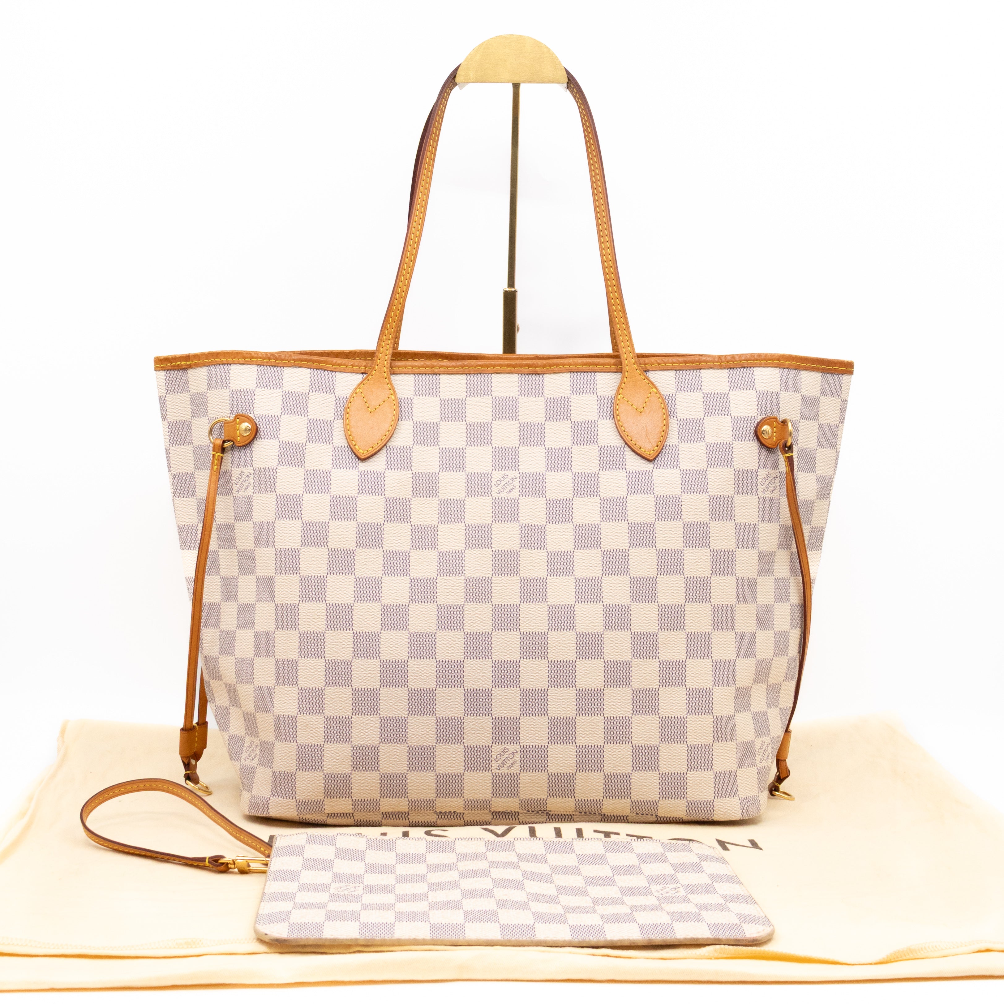 Neverfull MM with Pochette Damier Azur