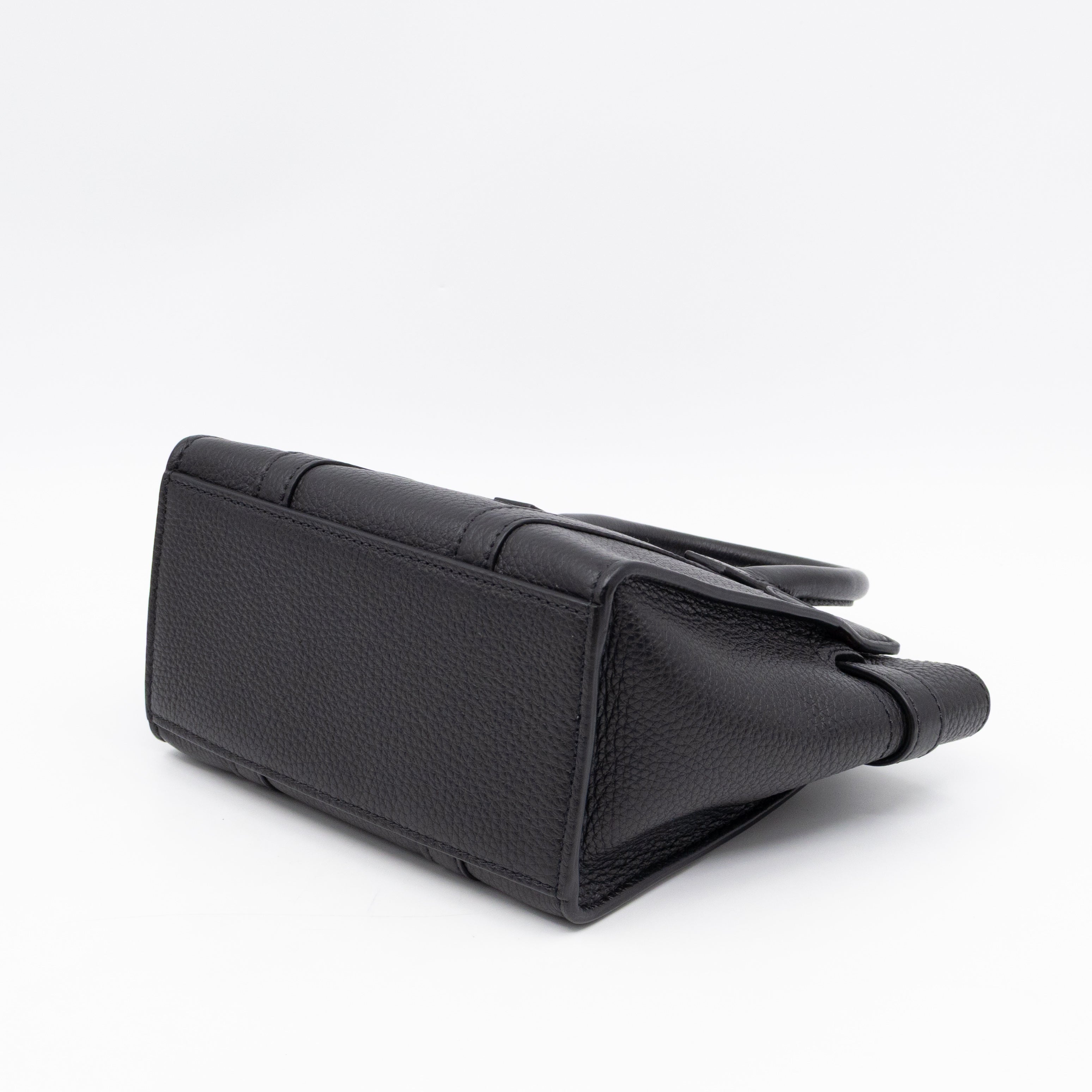Micro Zipped Bayswater Black Leather