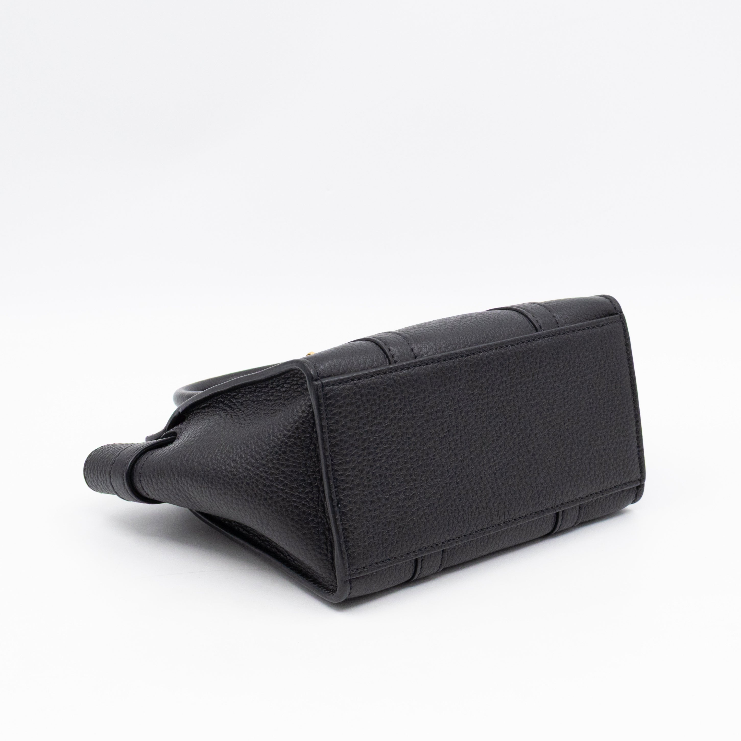 Micro Zipped Bayswater Black Leather