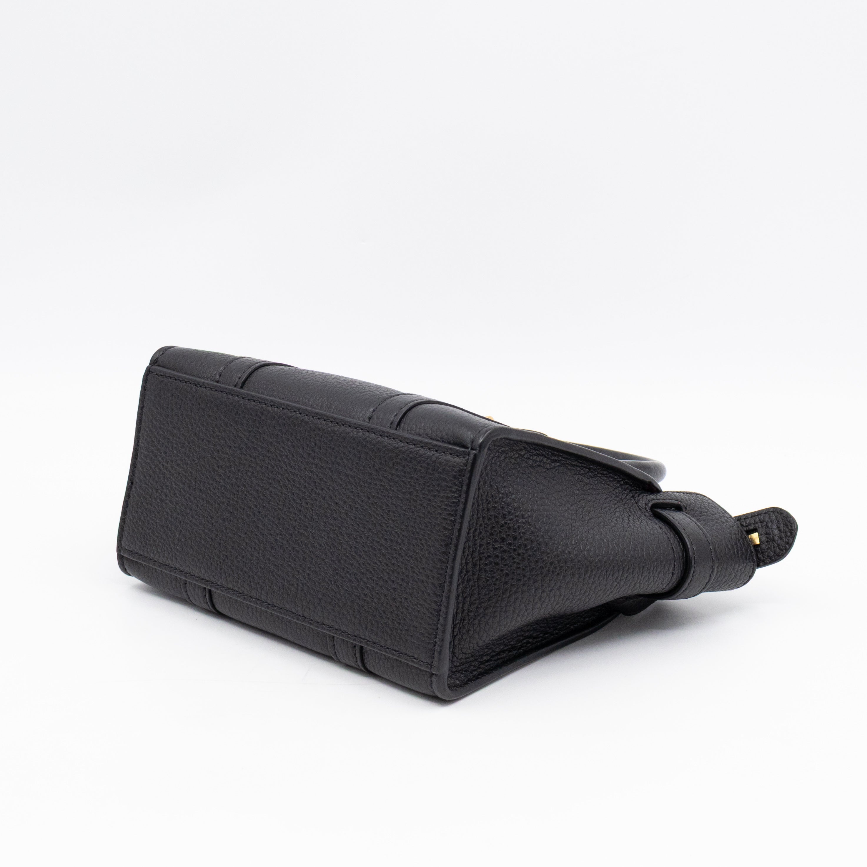 Micro Zipped Bayswater Black Leather