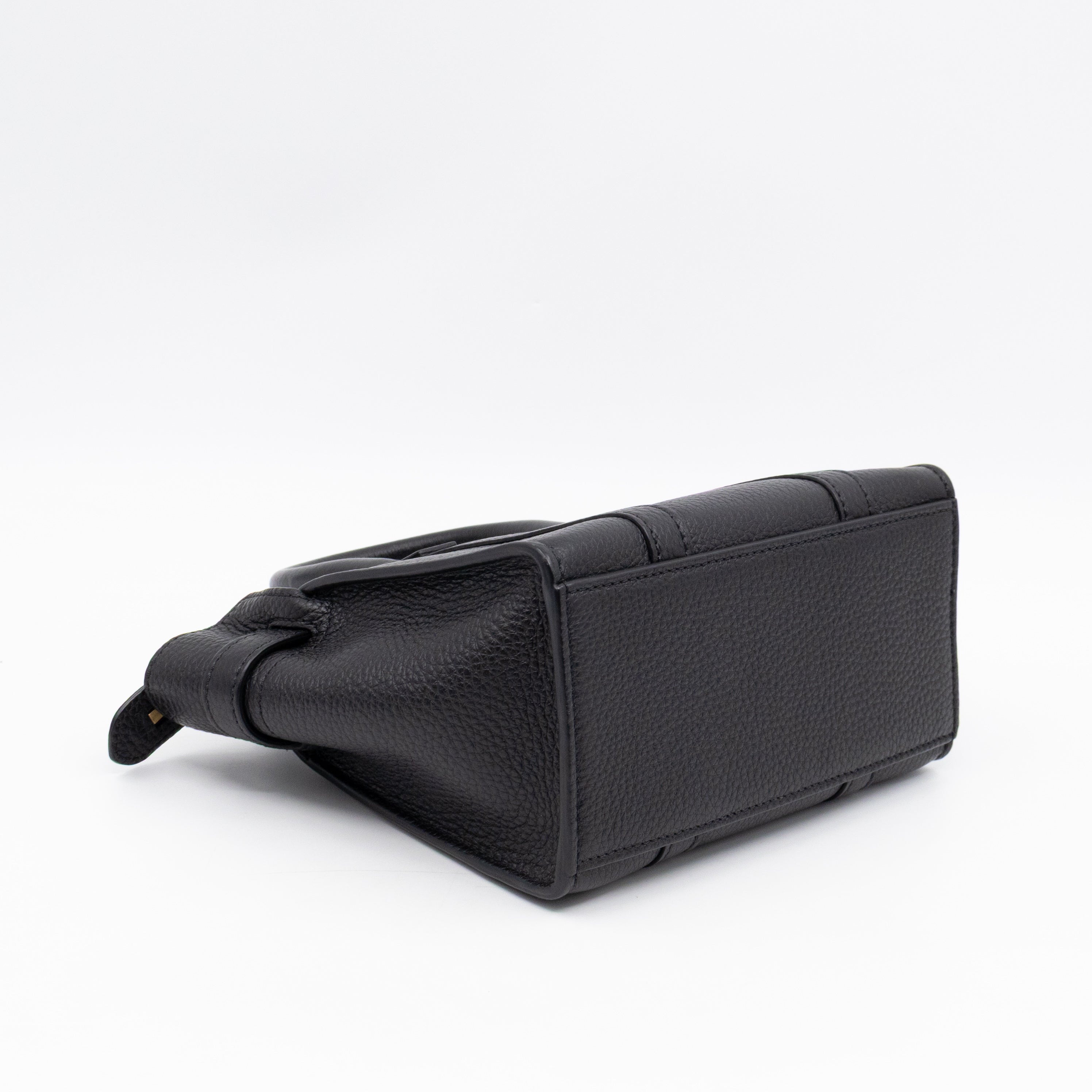 Micro Zipped Bayswater Black Leather