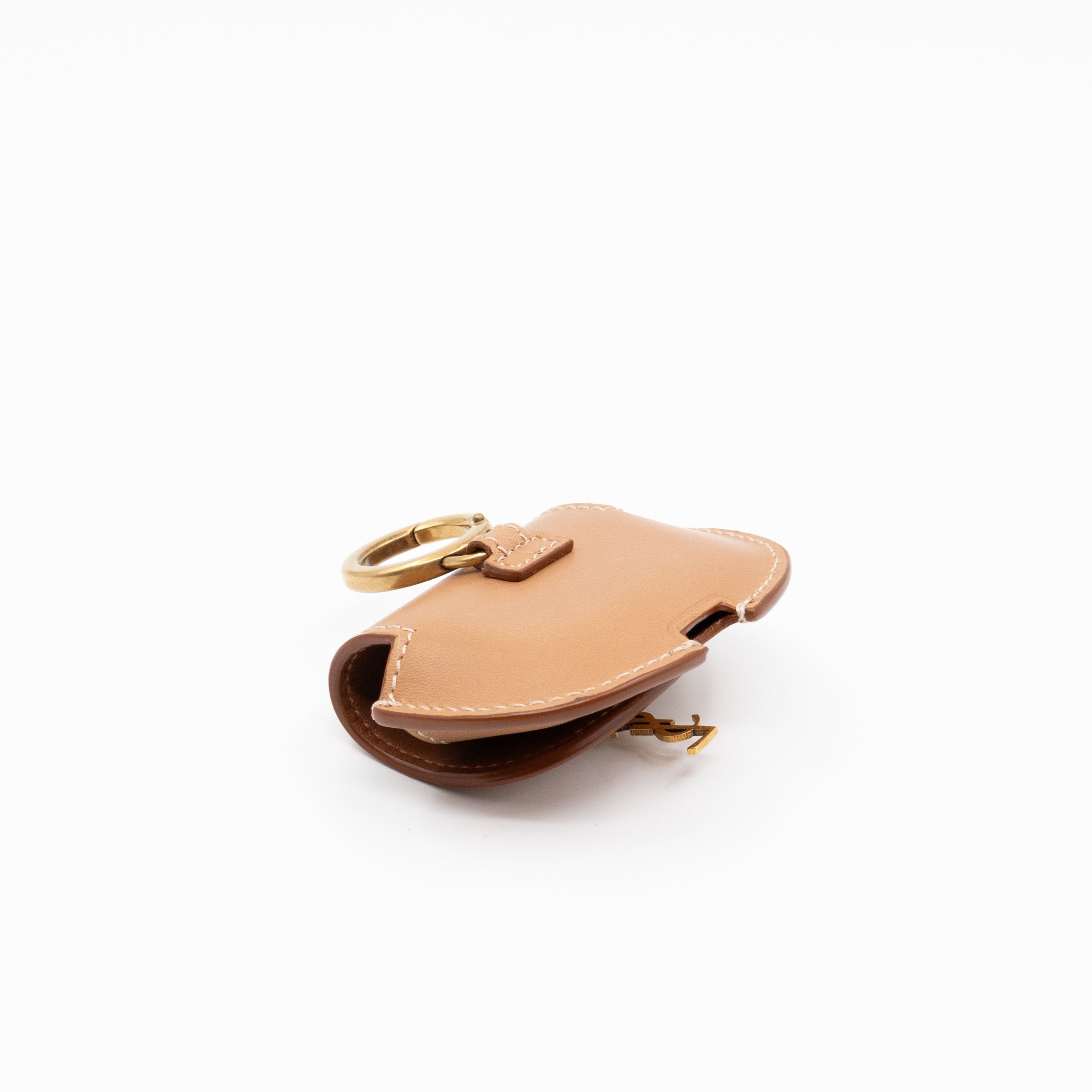 Kaia Airpods Case Brown Calfskin Leather