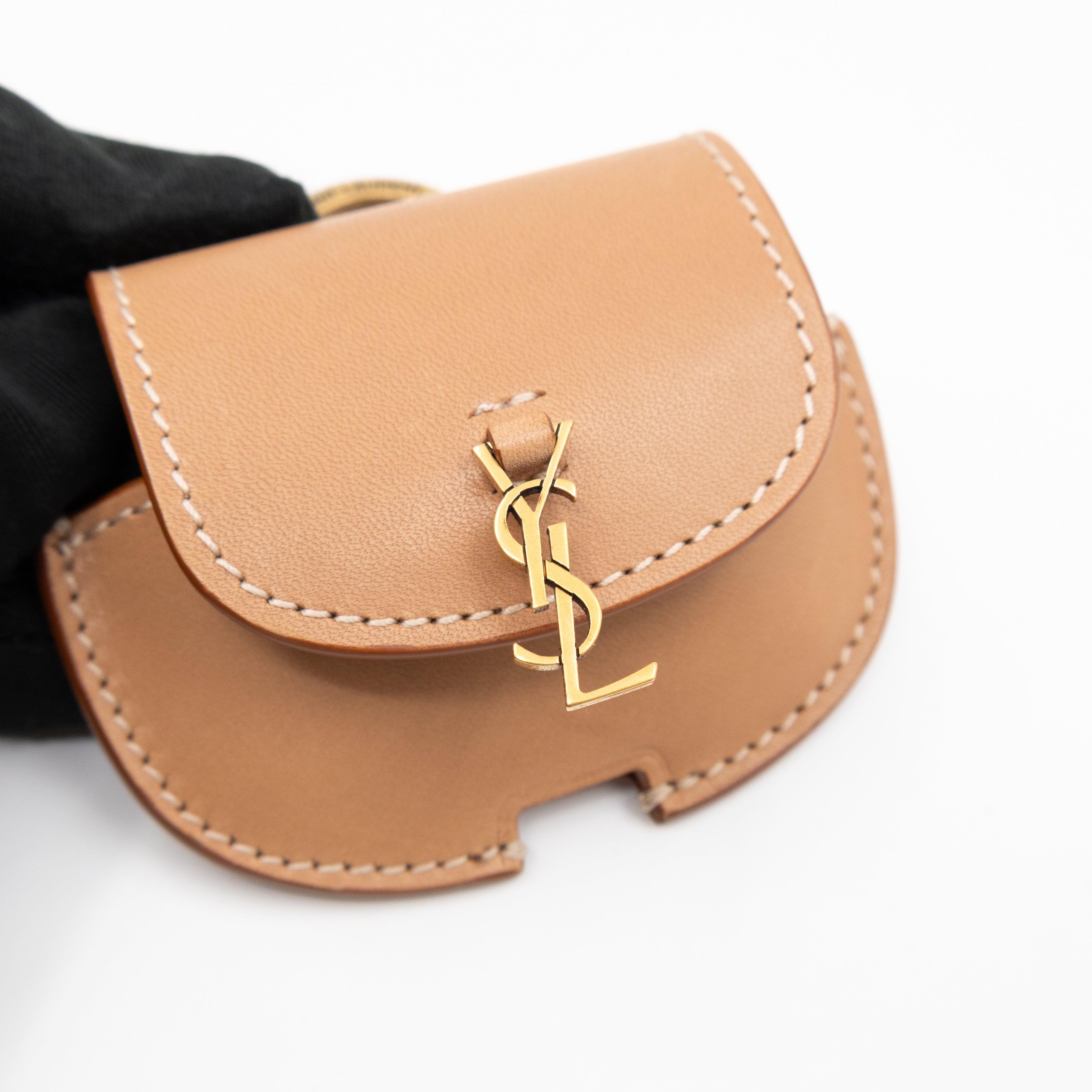 Kaia Airpods Case Brown Calfskin Leather
