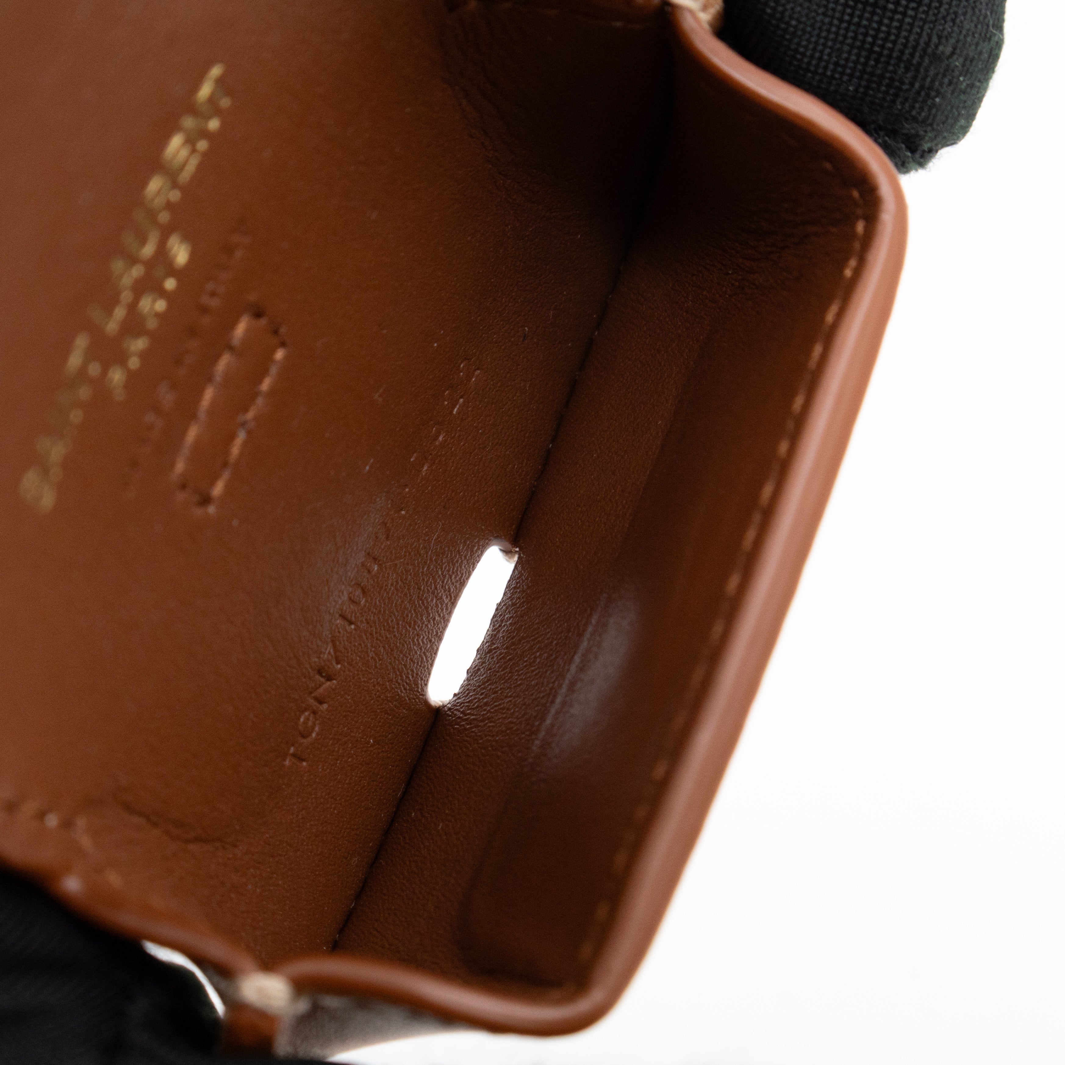 Kaia Airpods Case Brown Calfskin Leather