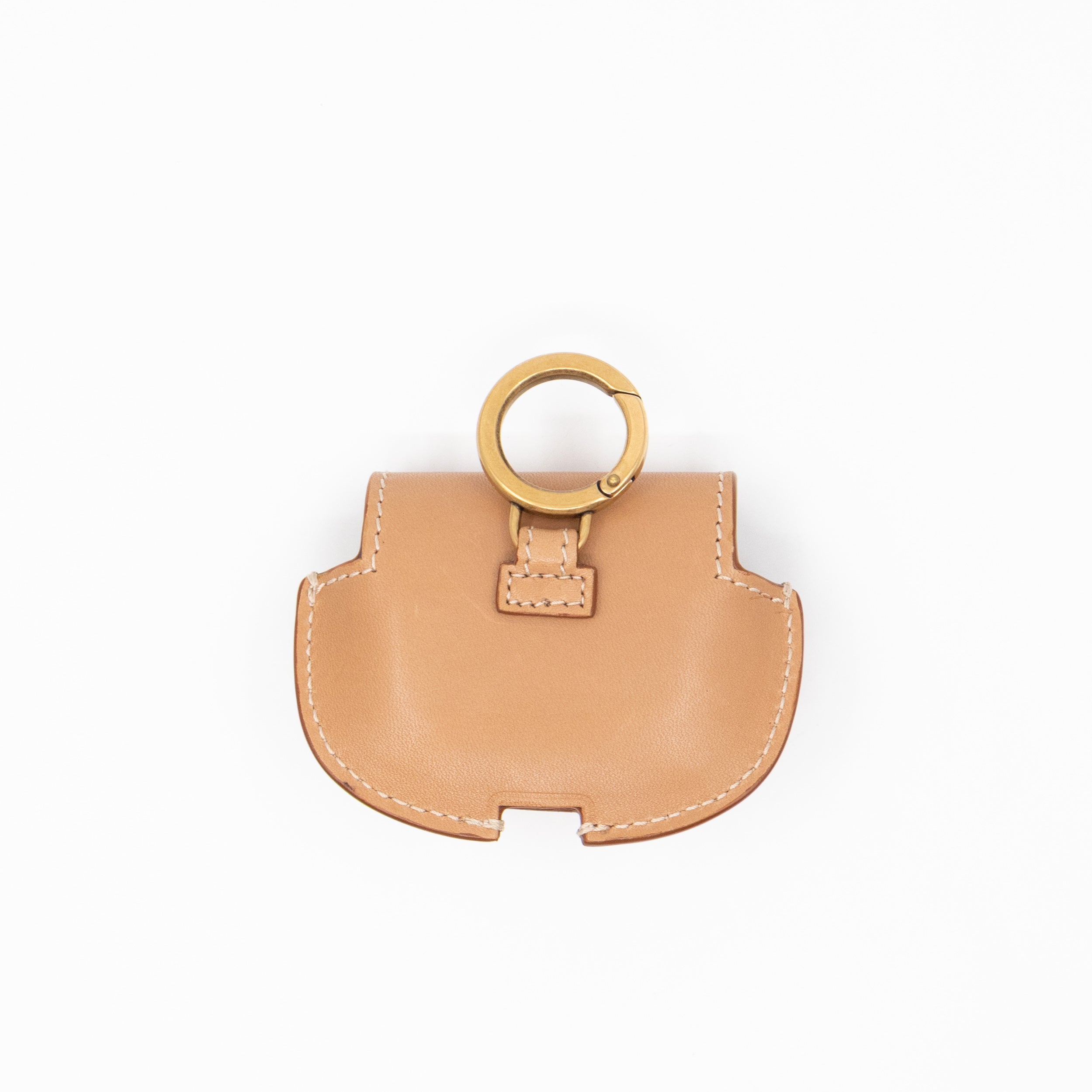 Kaia Airpods Case Brown Calfskin Leather