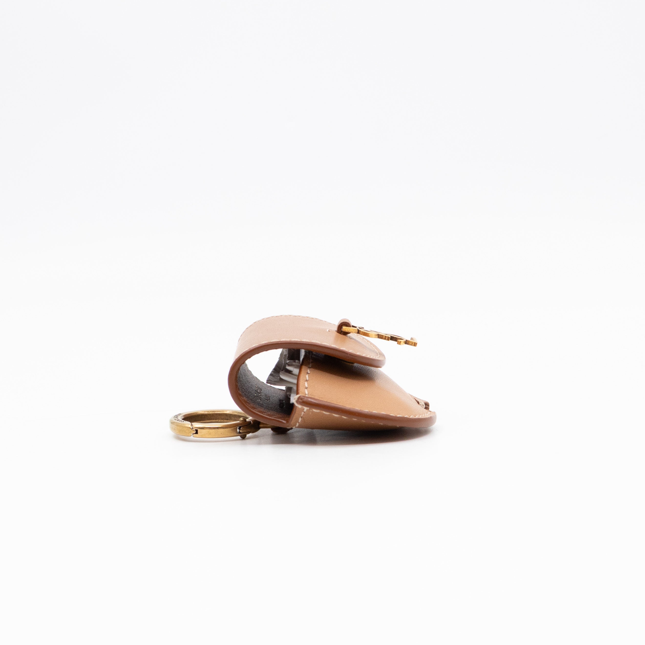 Kaia Airpods Case Brown Calfskin Leather