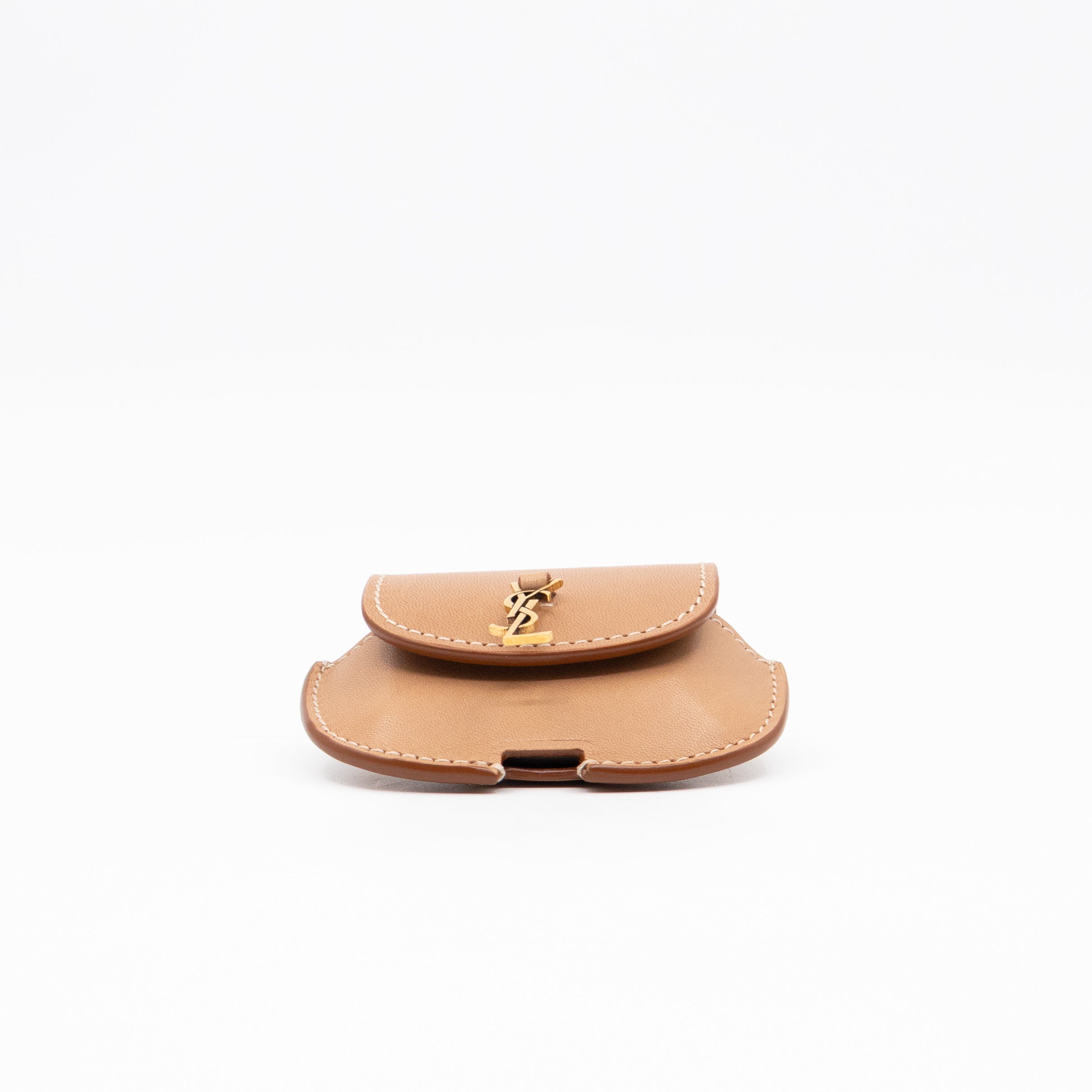 Kaia Airpods Case Brown Calfskin Leather