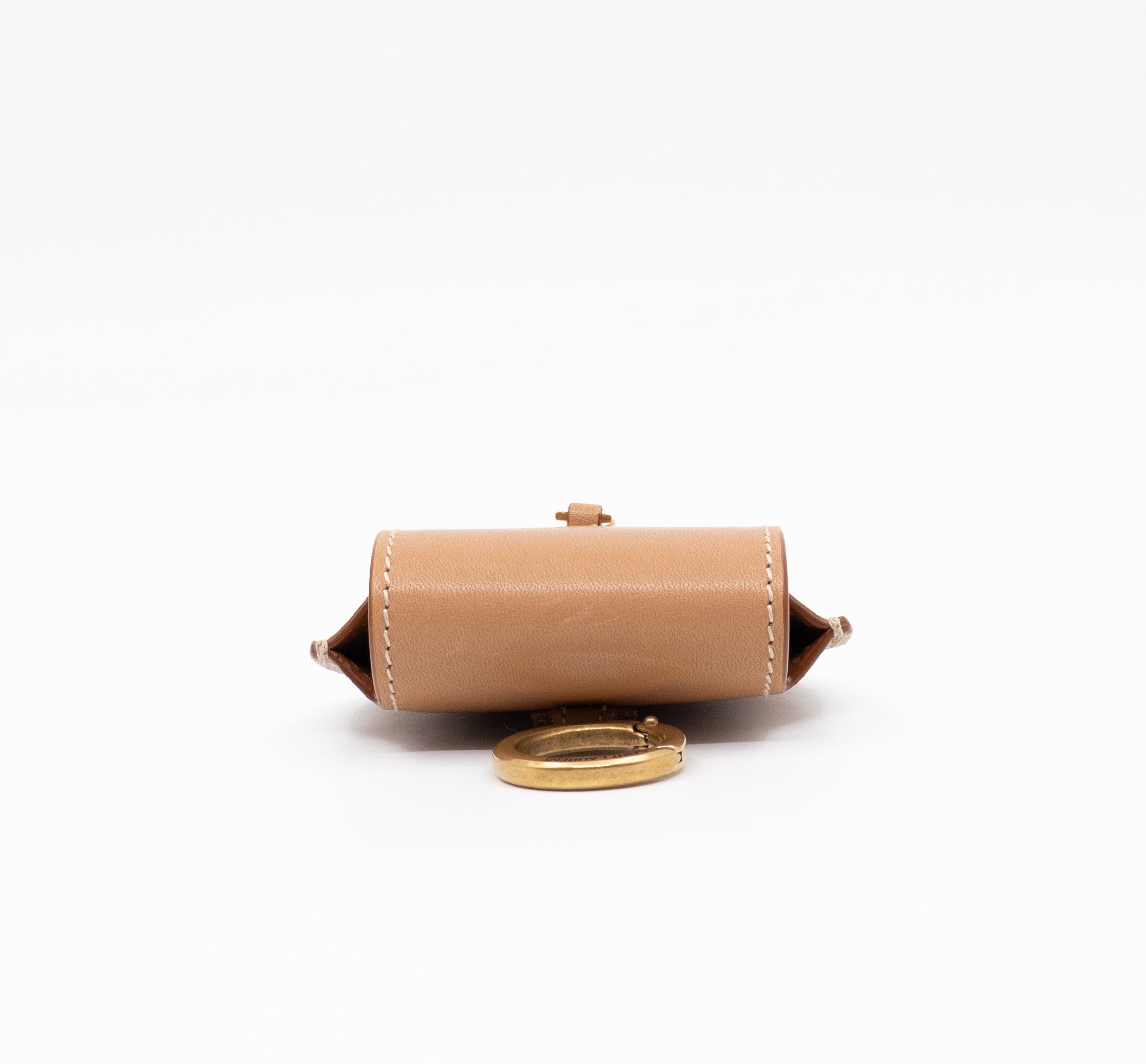 Kaia Airpods Case Brown Calfskin Leather