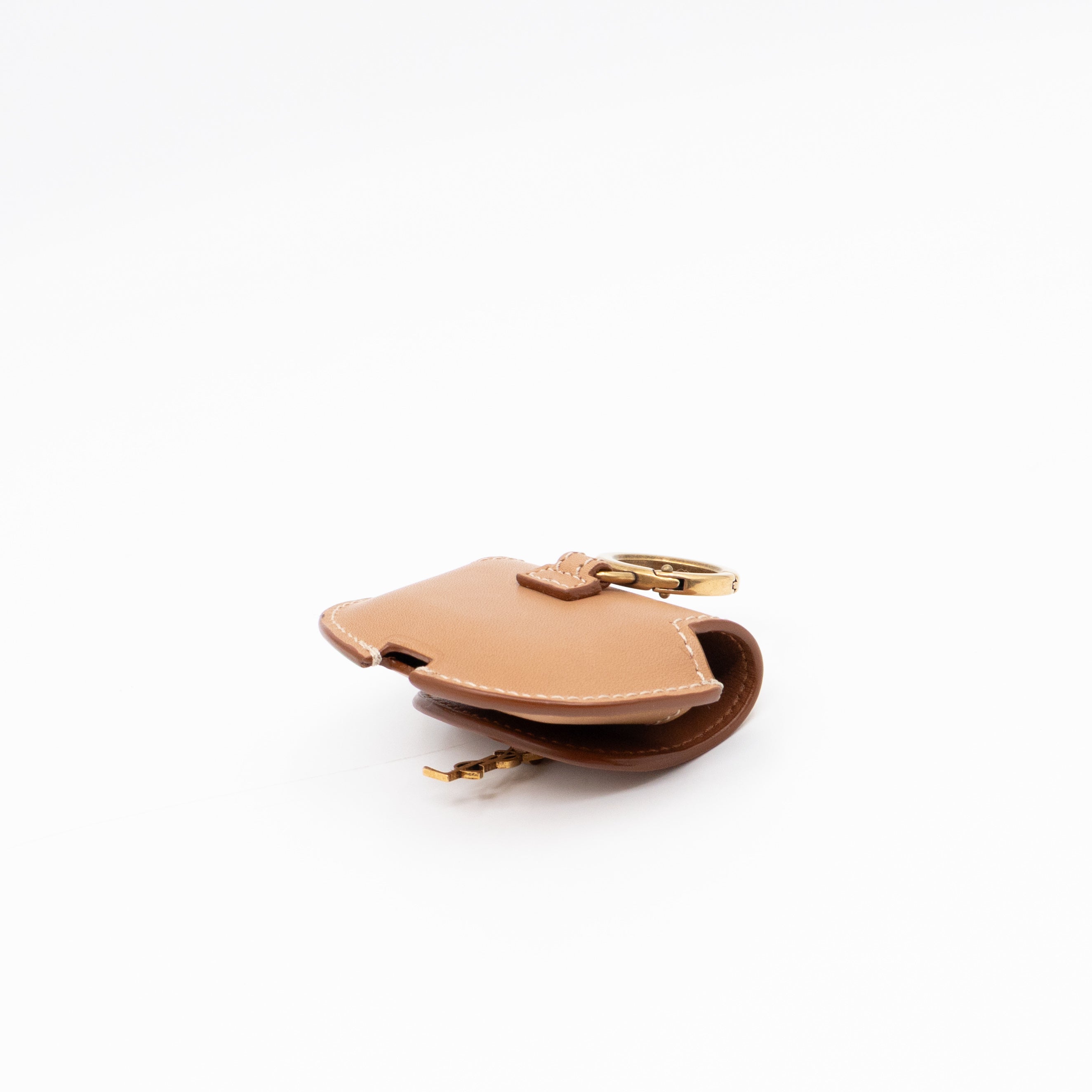 Kaia Airpods Case Brown Calfskin Leather