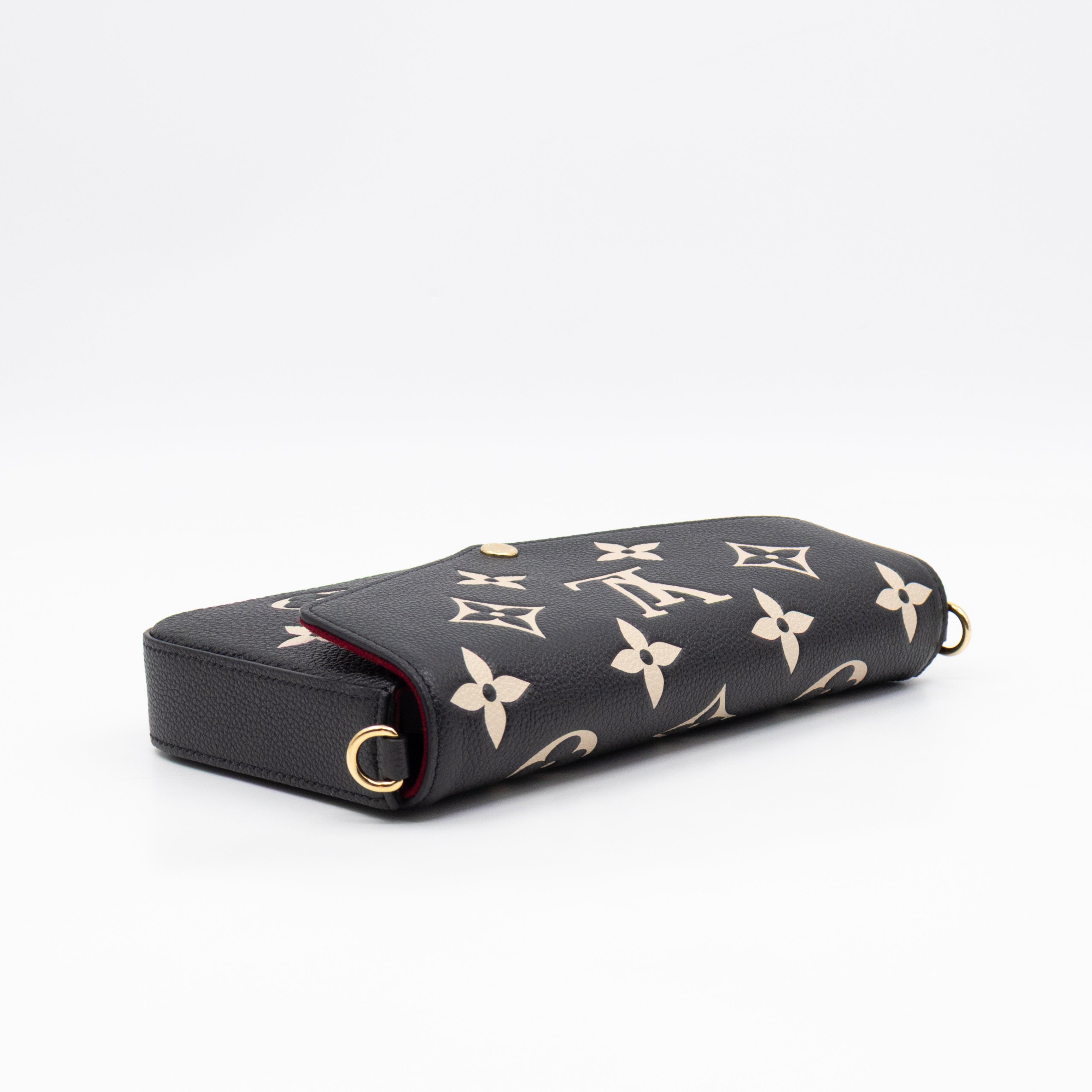 Pochette Felicie Monogram Empreinte Bicolor Black & Beige