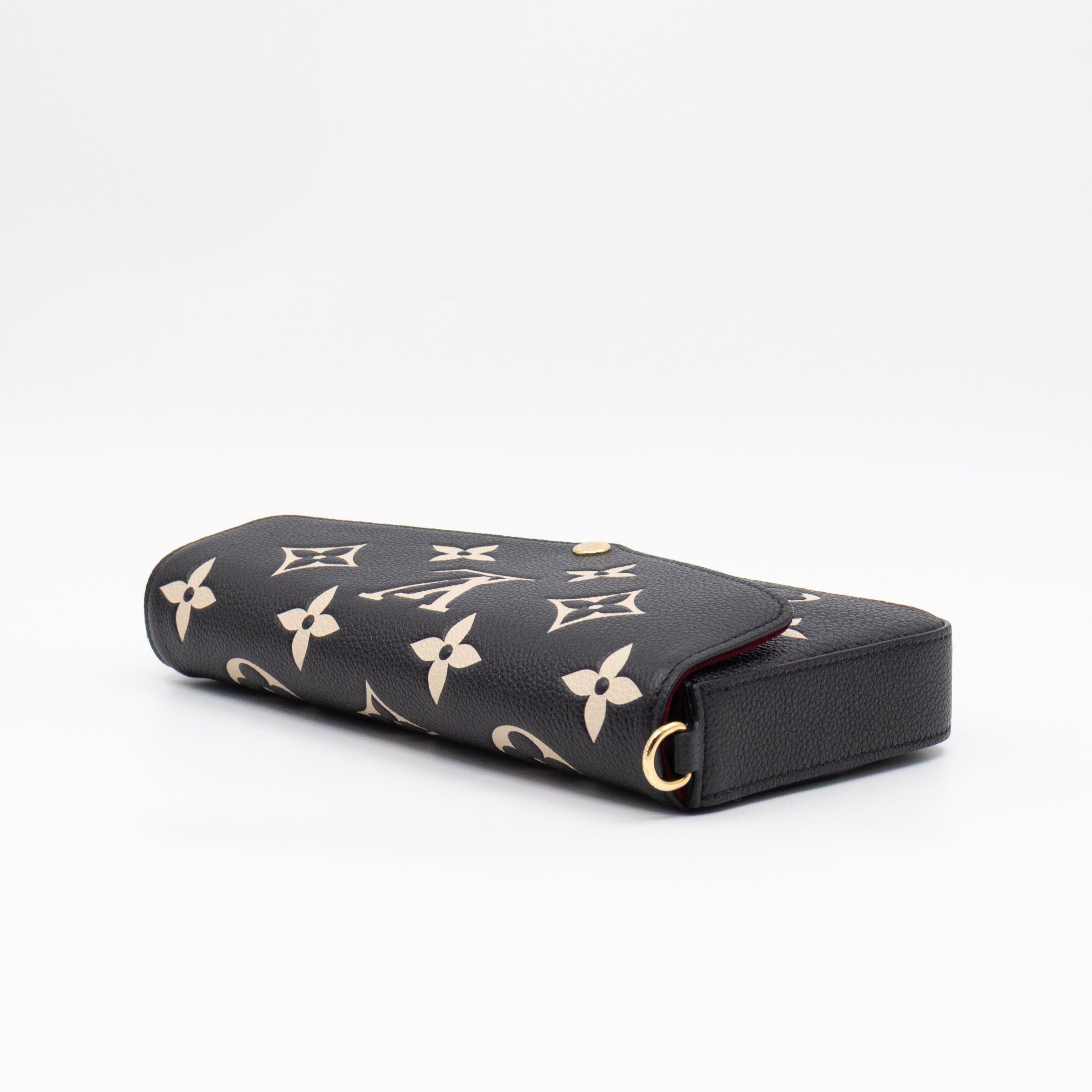 Pochette Felicie Monogram Empreinte Bicolor Black & Beige