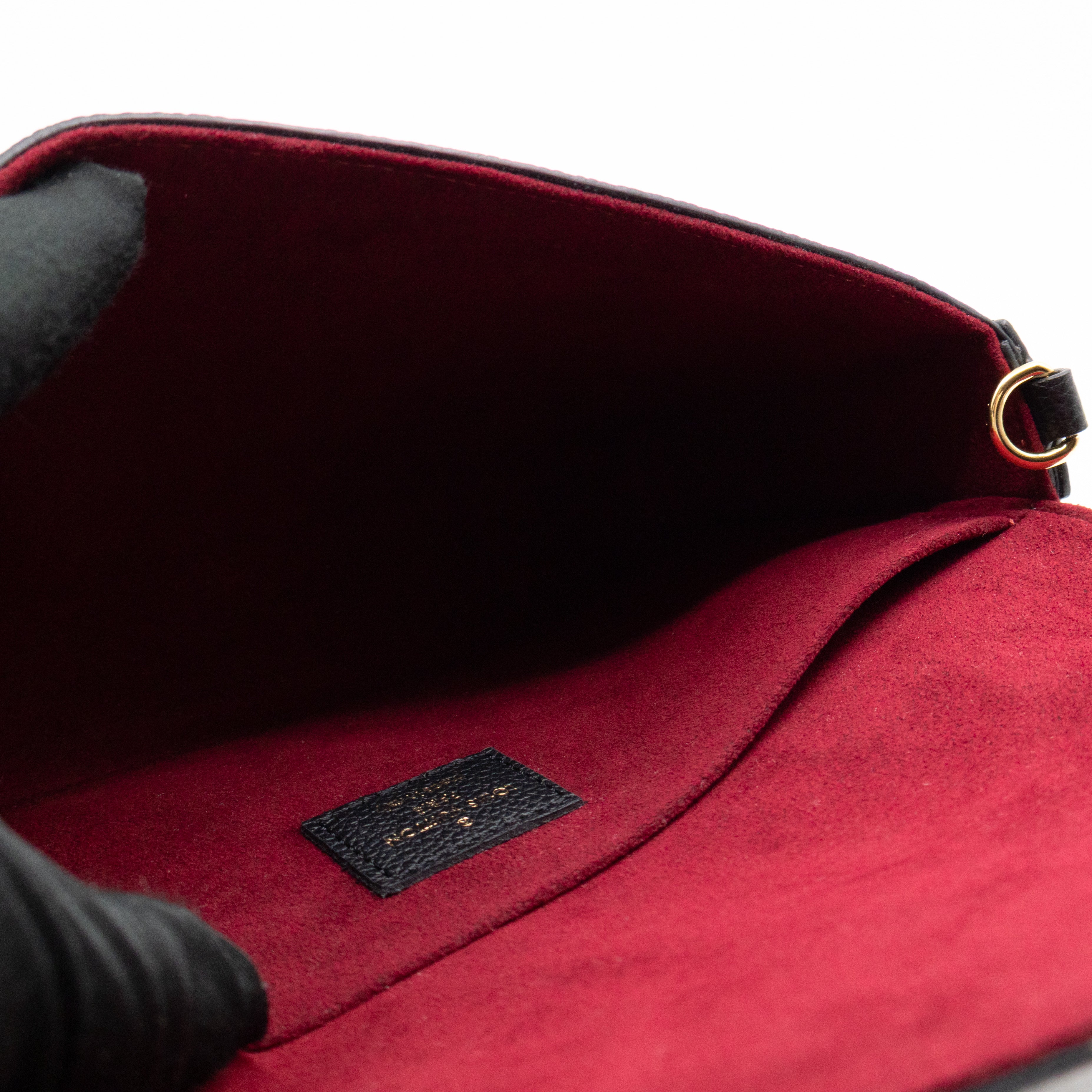 Pochette Felicie Monogram Empreinte Bicolor Black & Beige