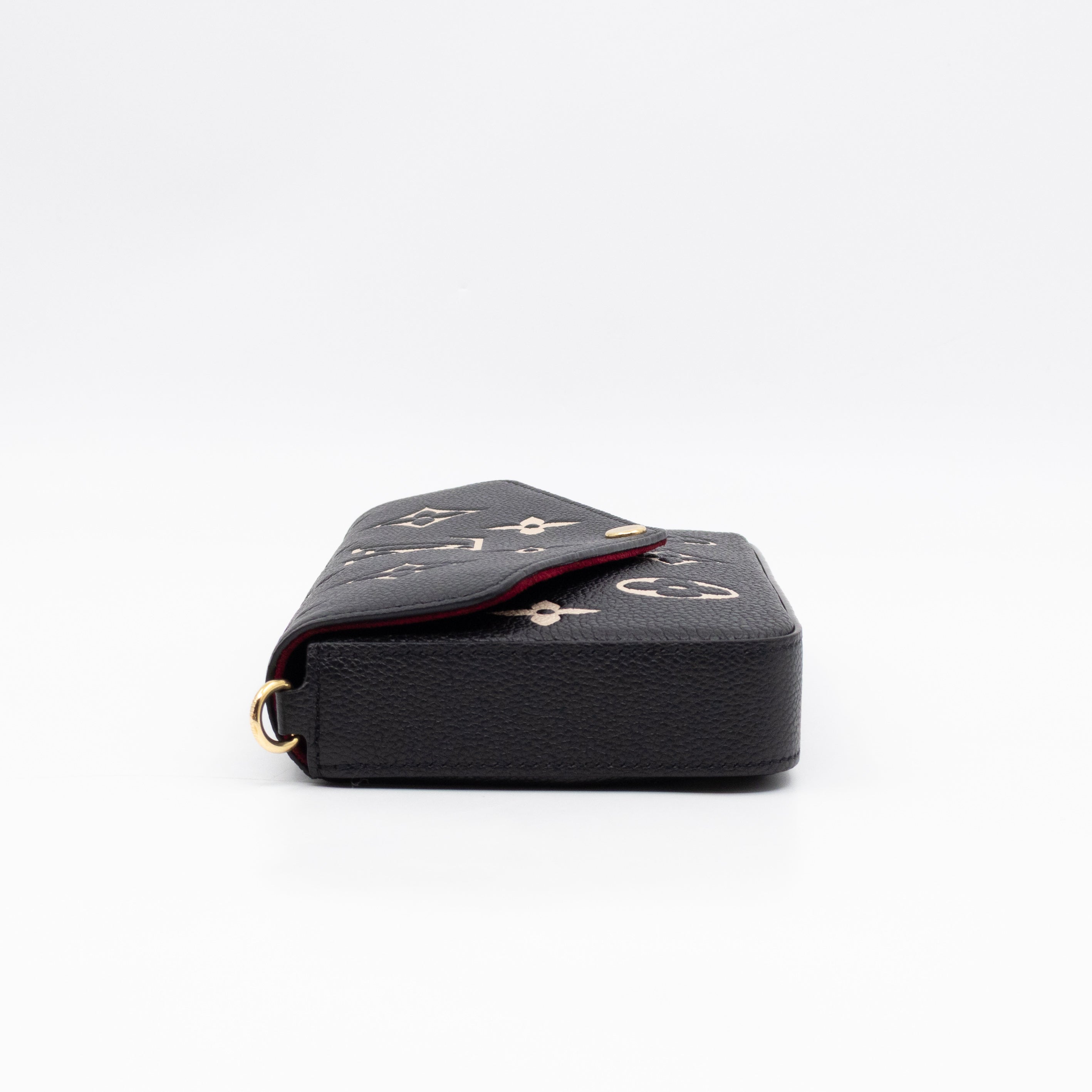 Pochette Felicie Monogram Empreinte Bicolor Black & Beige