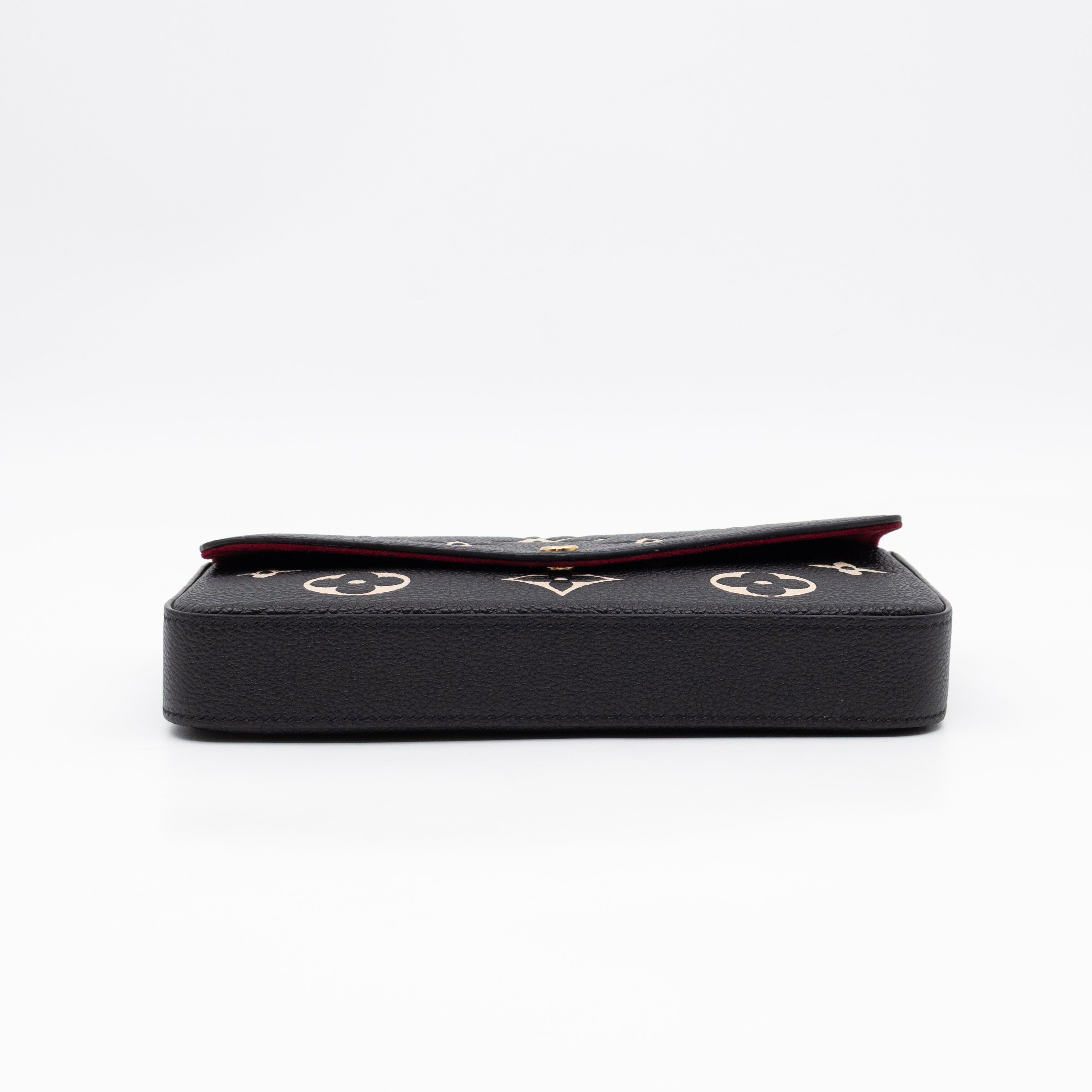 Pochette Felicie Monogram Empreinte Bicolor Black & Beige