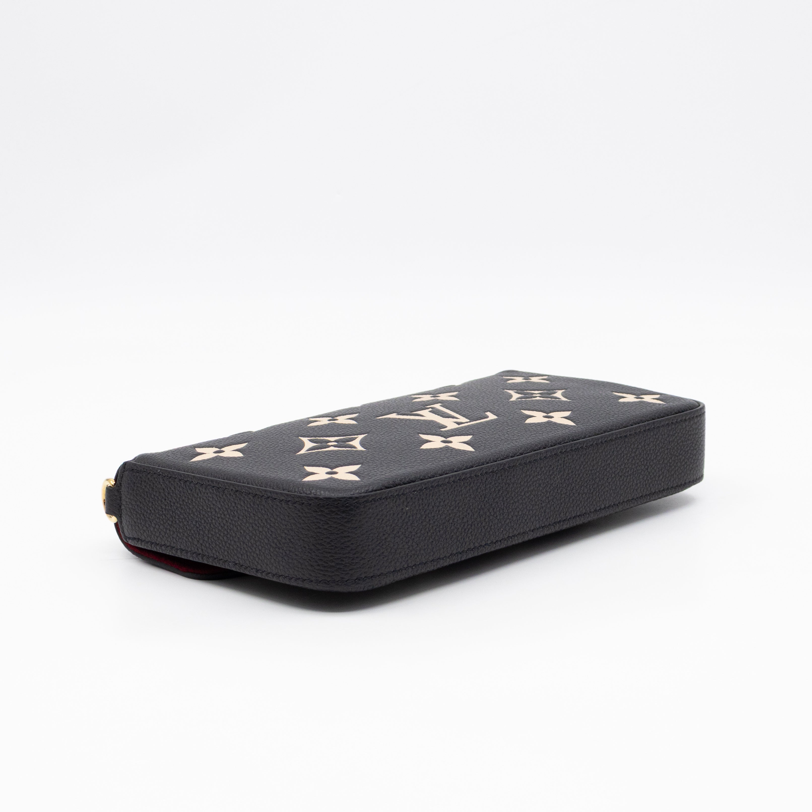 Pochette Felicie Monogram Empreinte Bicolor Black & Beige