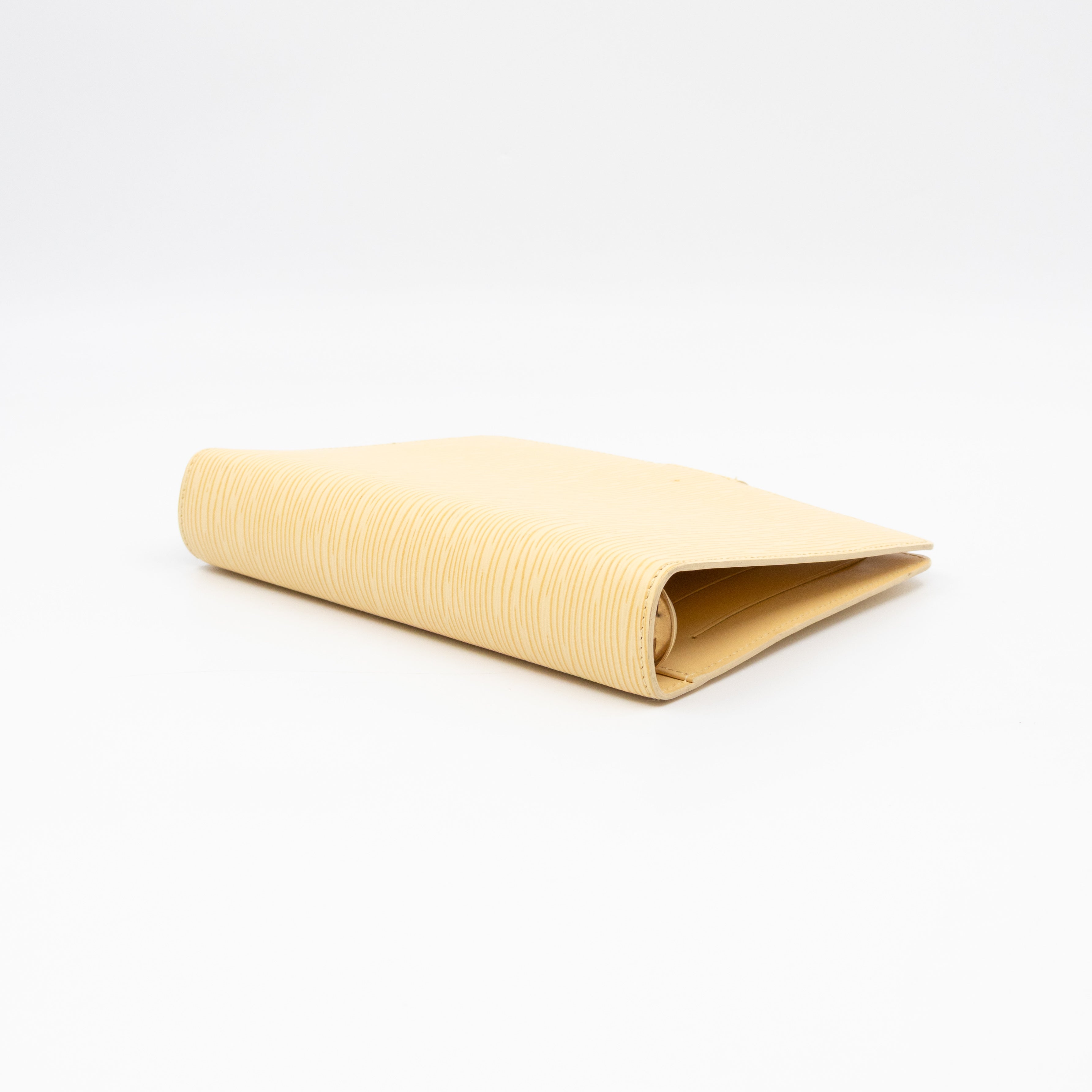 Medium Ring Agenda Cover Vanilla Epi Leather