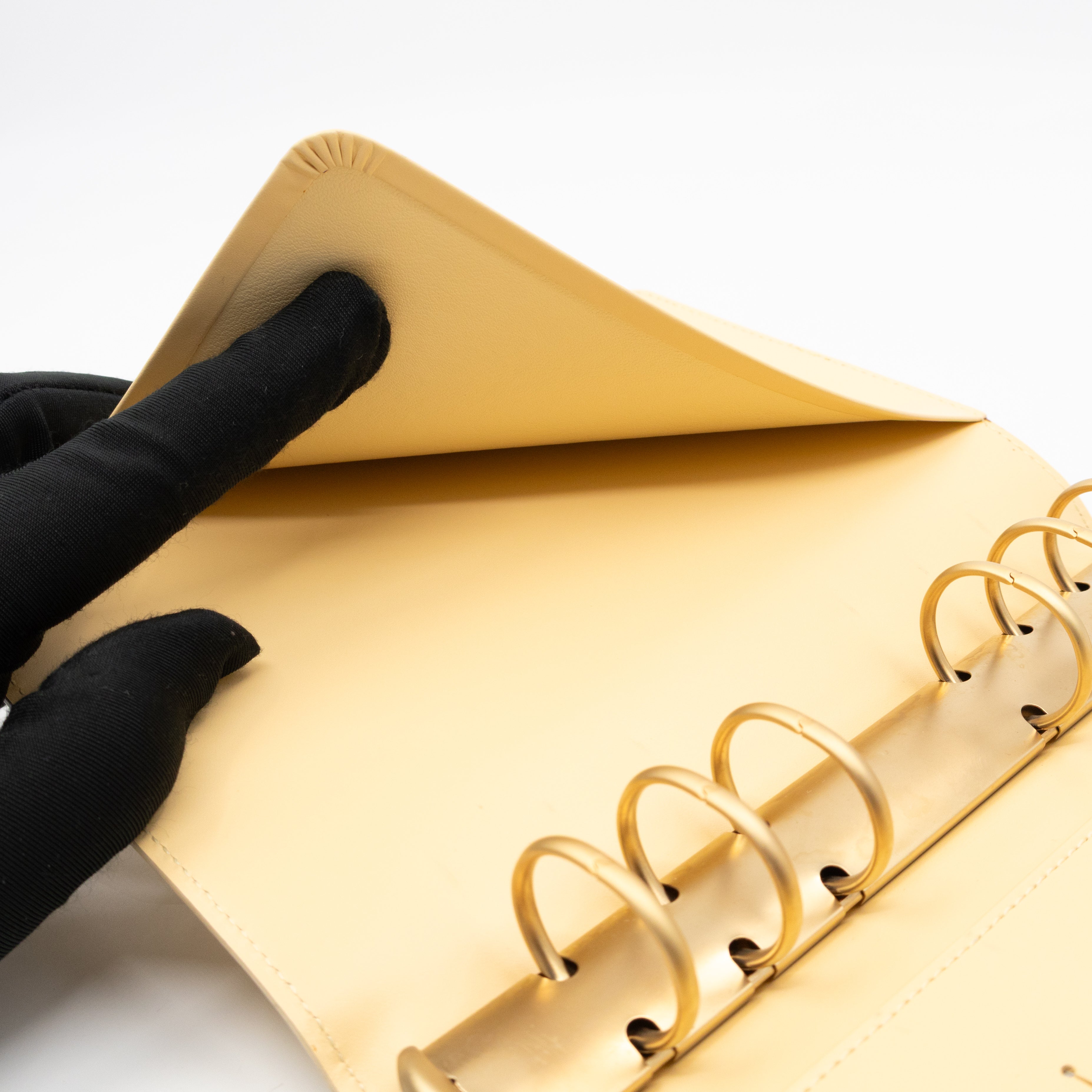 Medium Ring Agenda Cover Vanilla Epi Leather