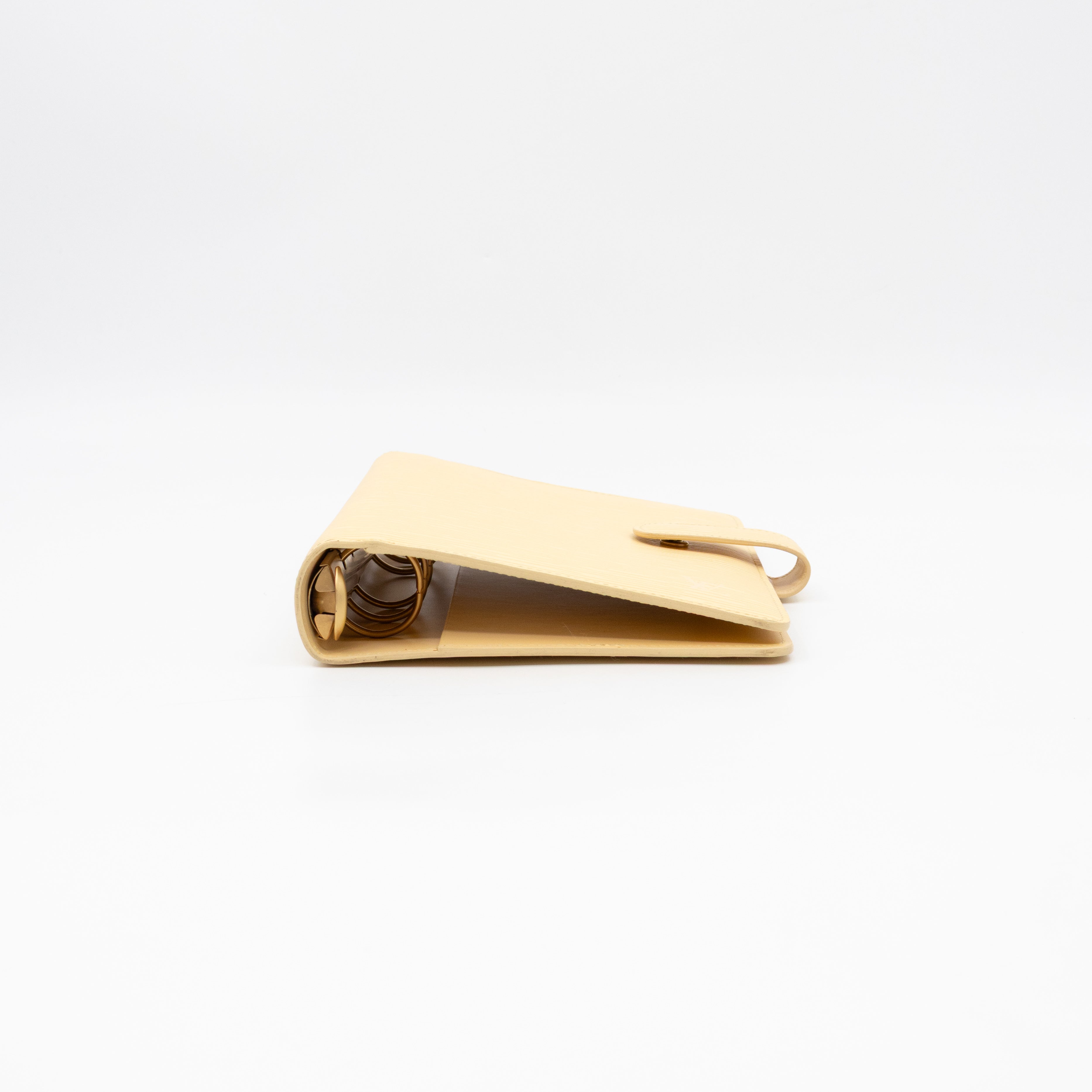 Medium Ring Agenda Cover Vanilla Epi Leather