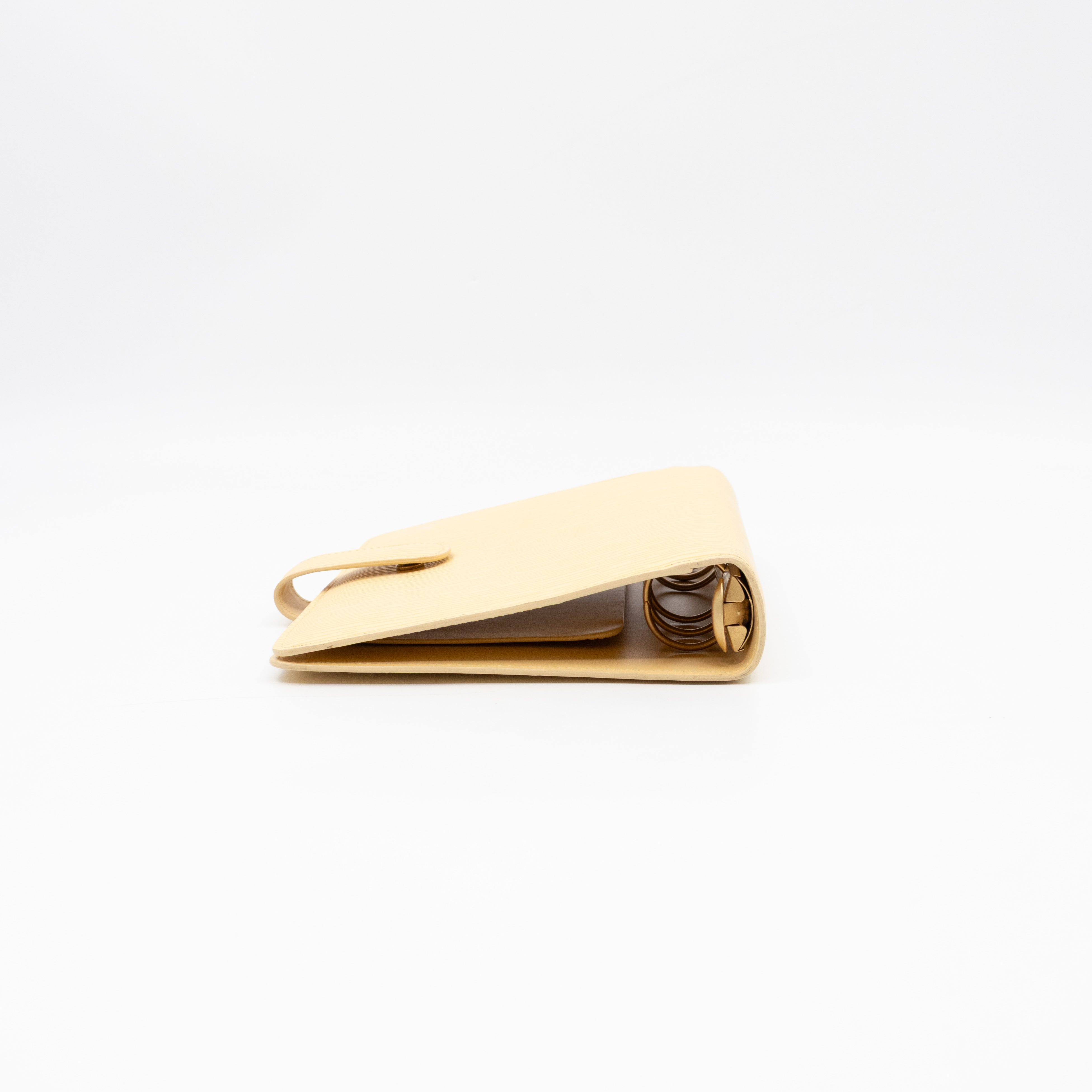 Medium Ring Agenda Cover Vanilla Epi Leather