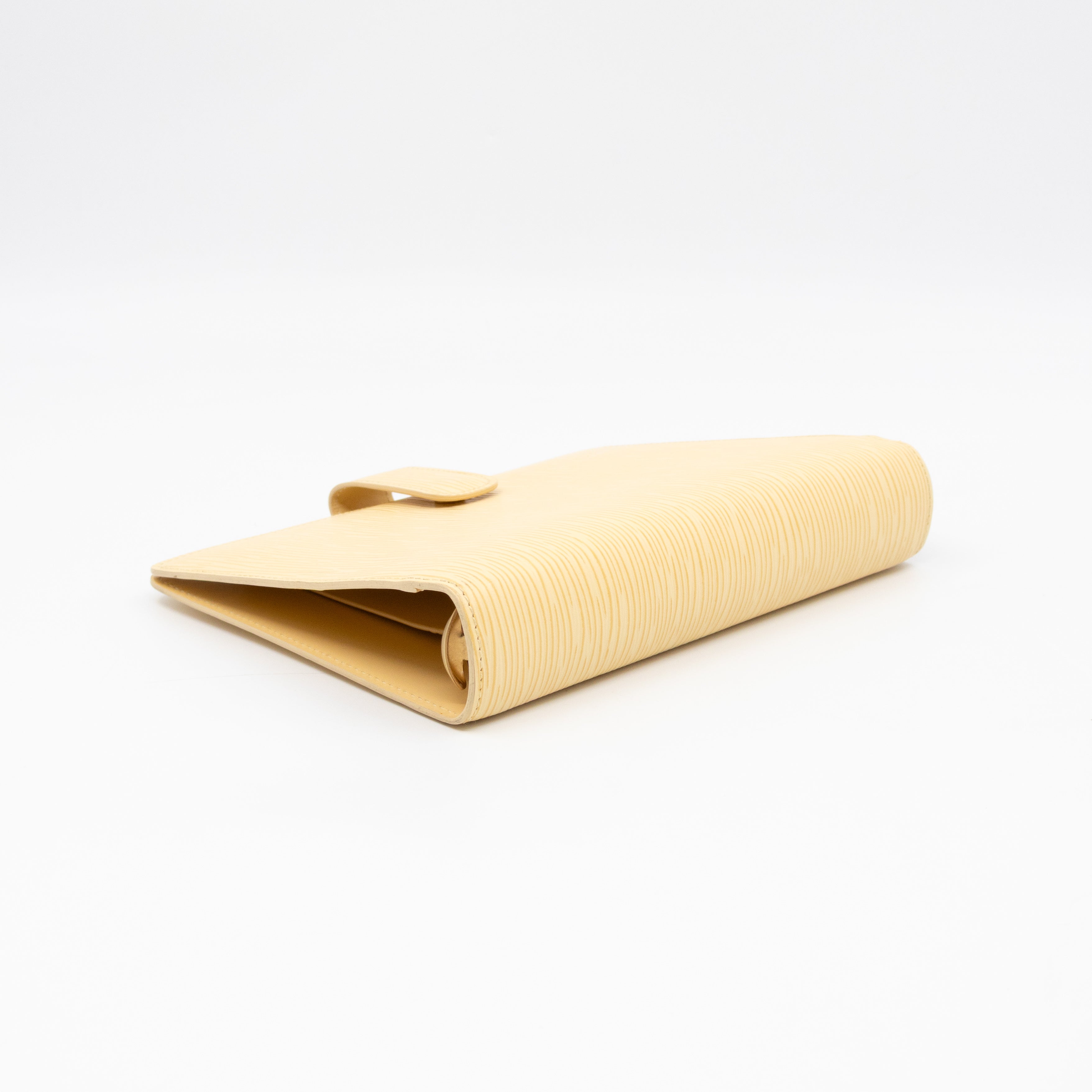 Medium Ring Agenda Cover Vanilla Epi Leather