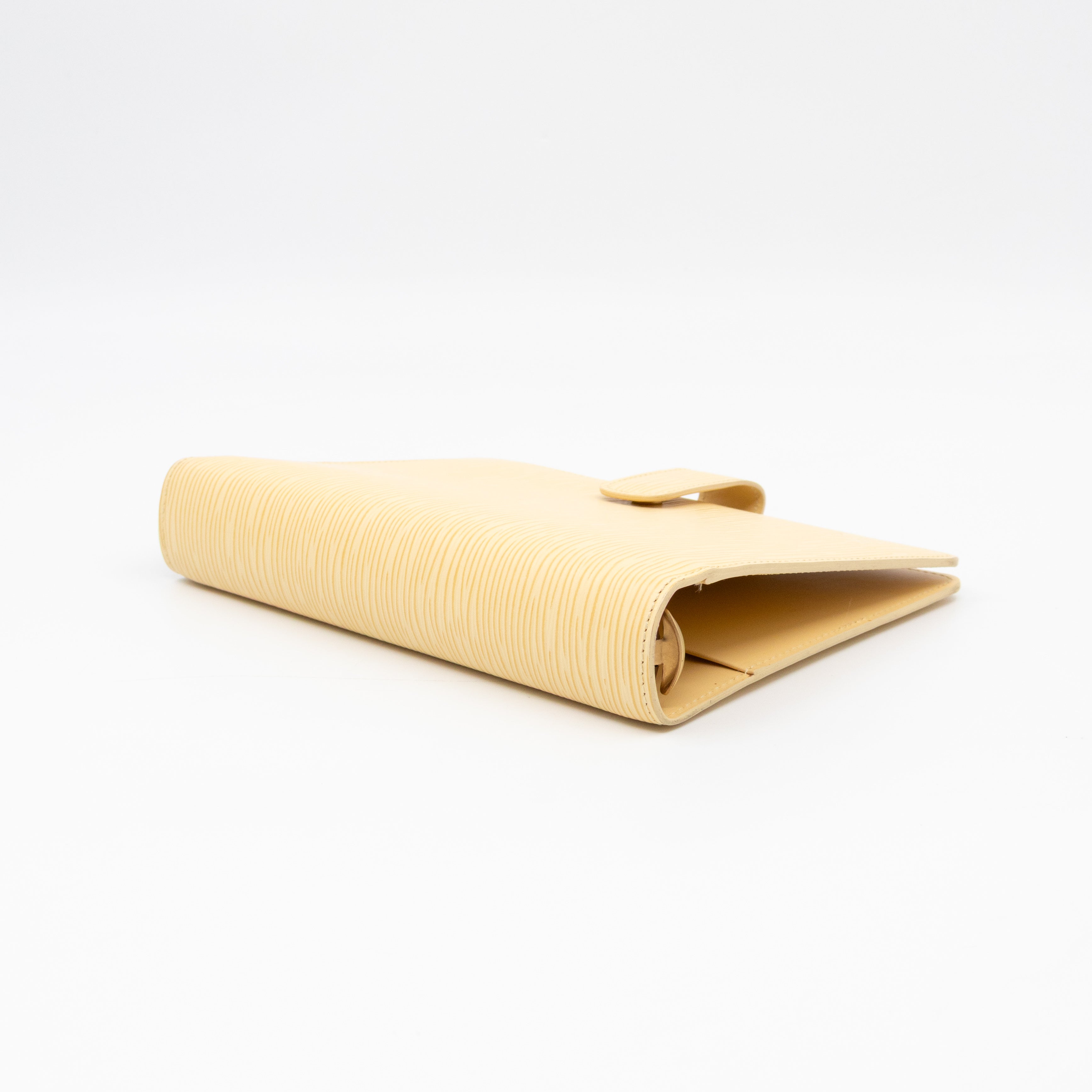 Medium Ring Agenda Cover Vanilla Epi Leather