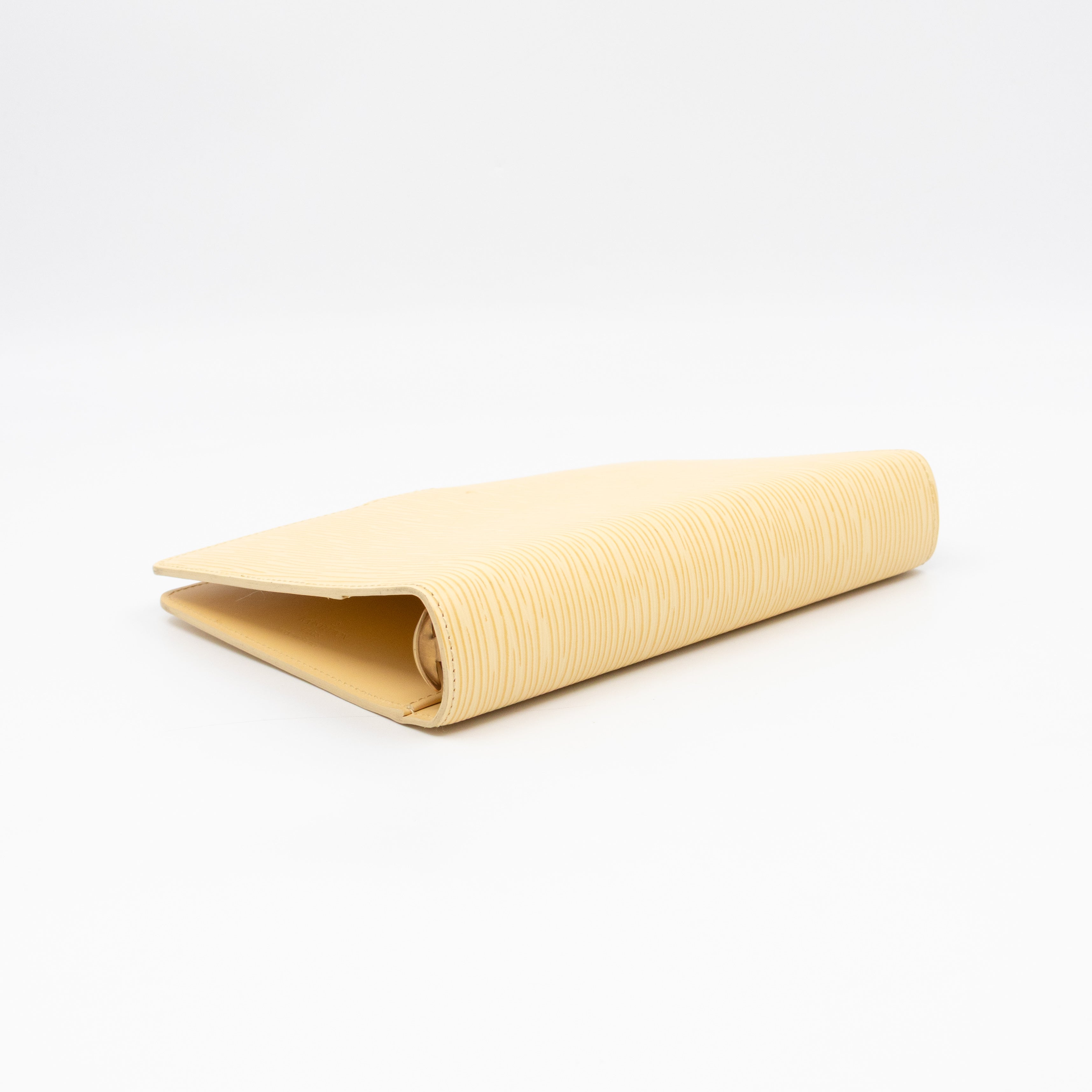 Medium Ring Agenda Cover Vanilla Epi Leather