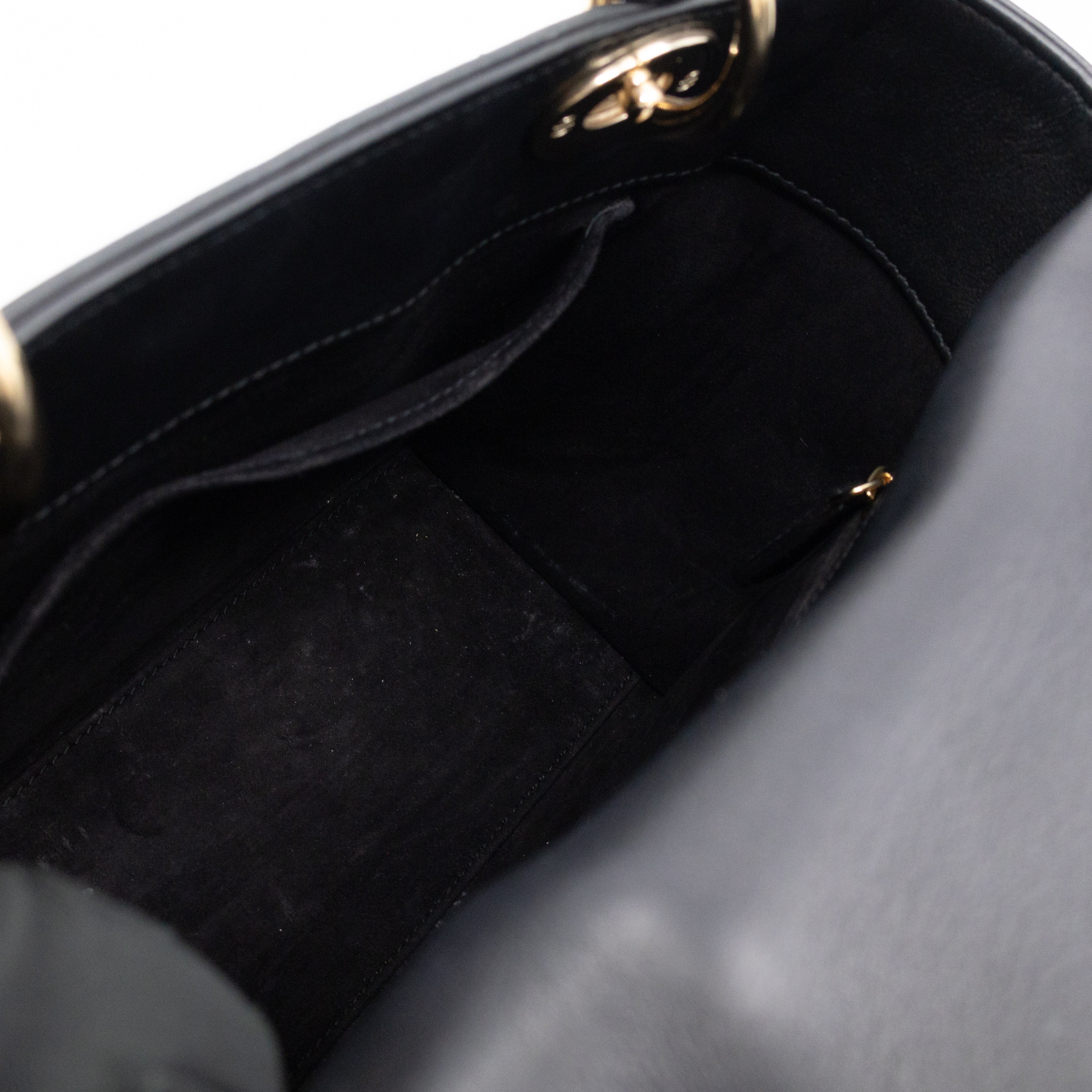 Lady Dior Medium Embellished Beads Cannage Black Leather
