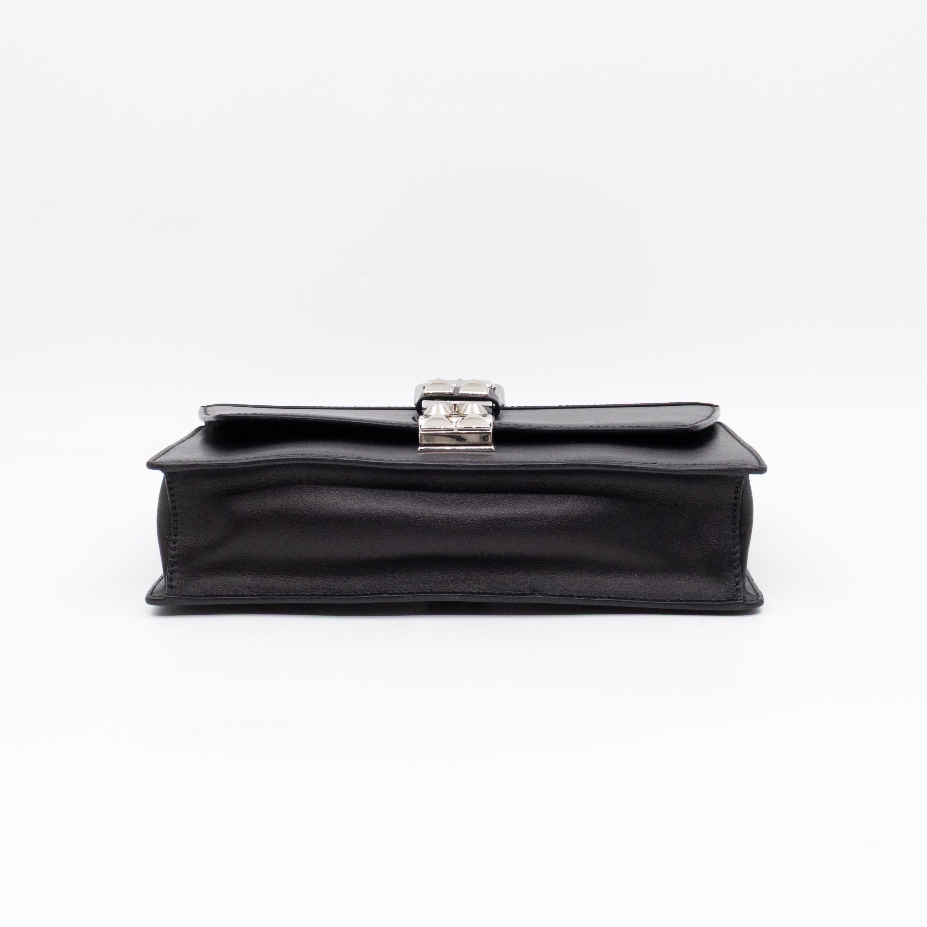 Elektra Studded Small Crossbody Bag Black Leather